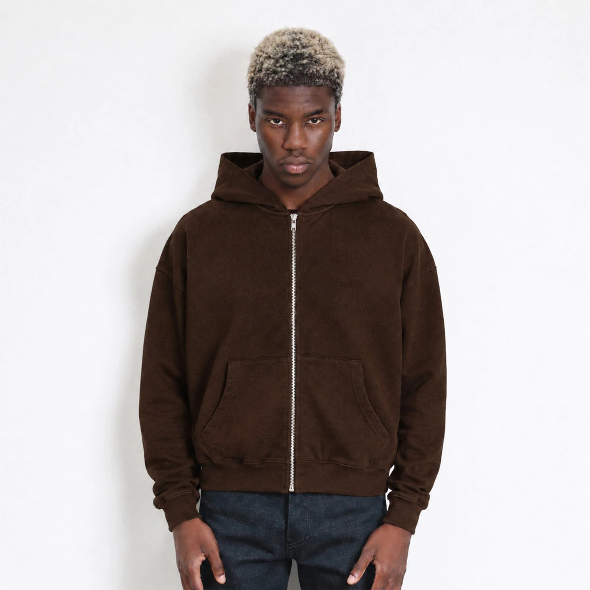 Bleecker Cinched Crop Zip-Up | Relaxed. Drop-Shoulder