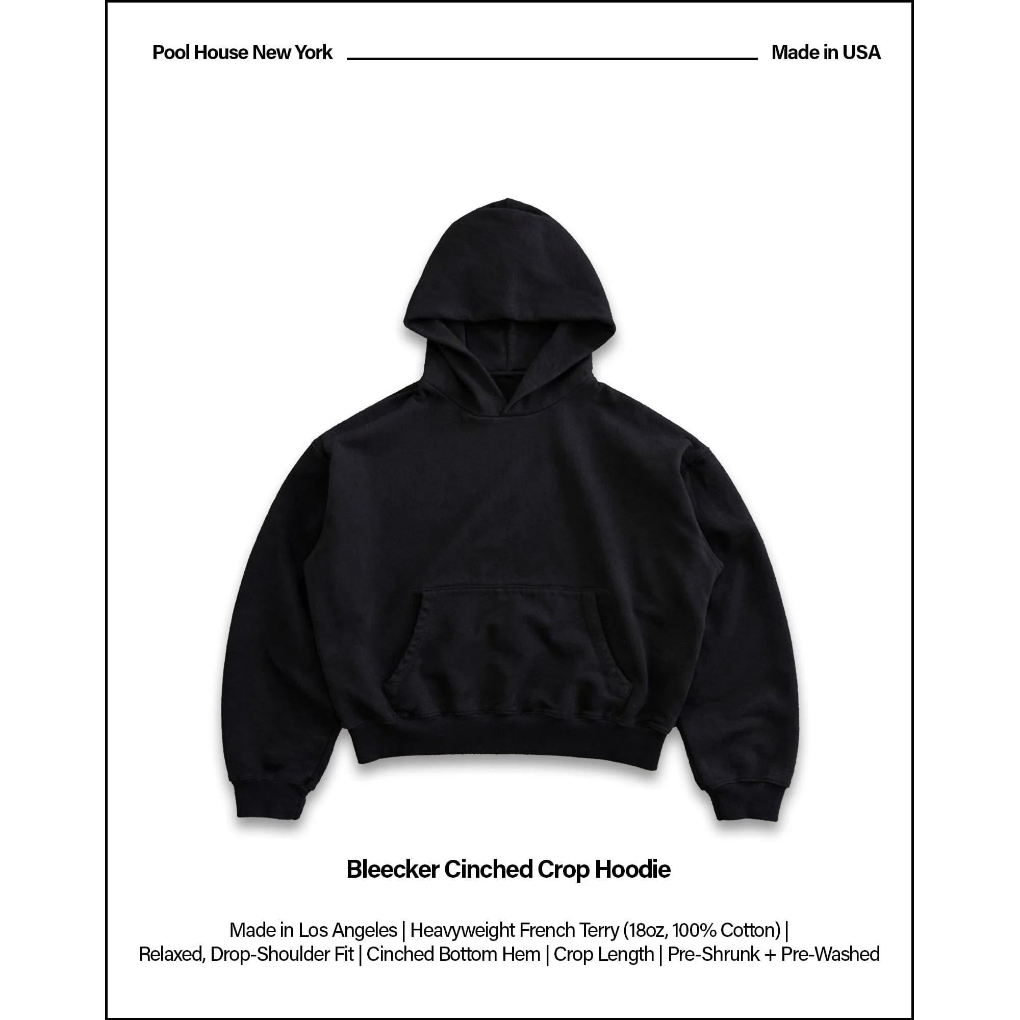 Bleecker Cinched Crop Hoodie | Relaxed. Drop-Shoulder - Image 2