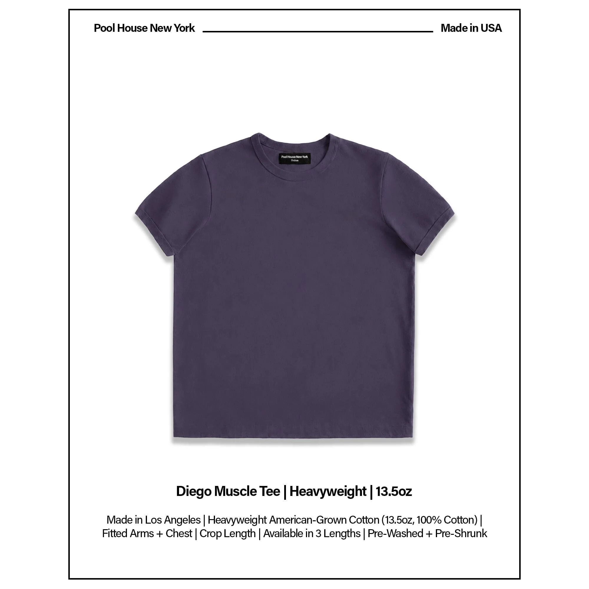 Diego Muscle Tee | Heavyweight | 13.5oz | Vintage - Image 2