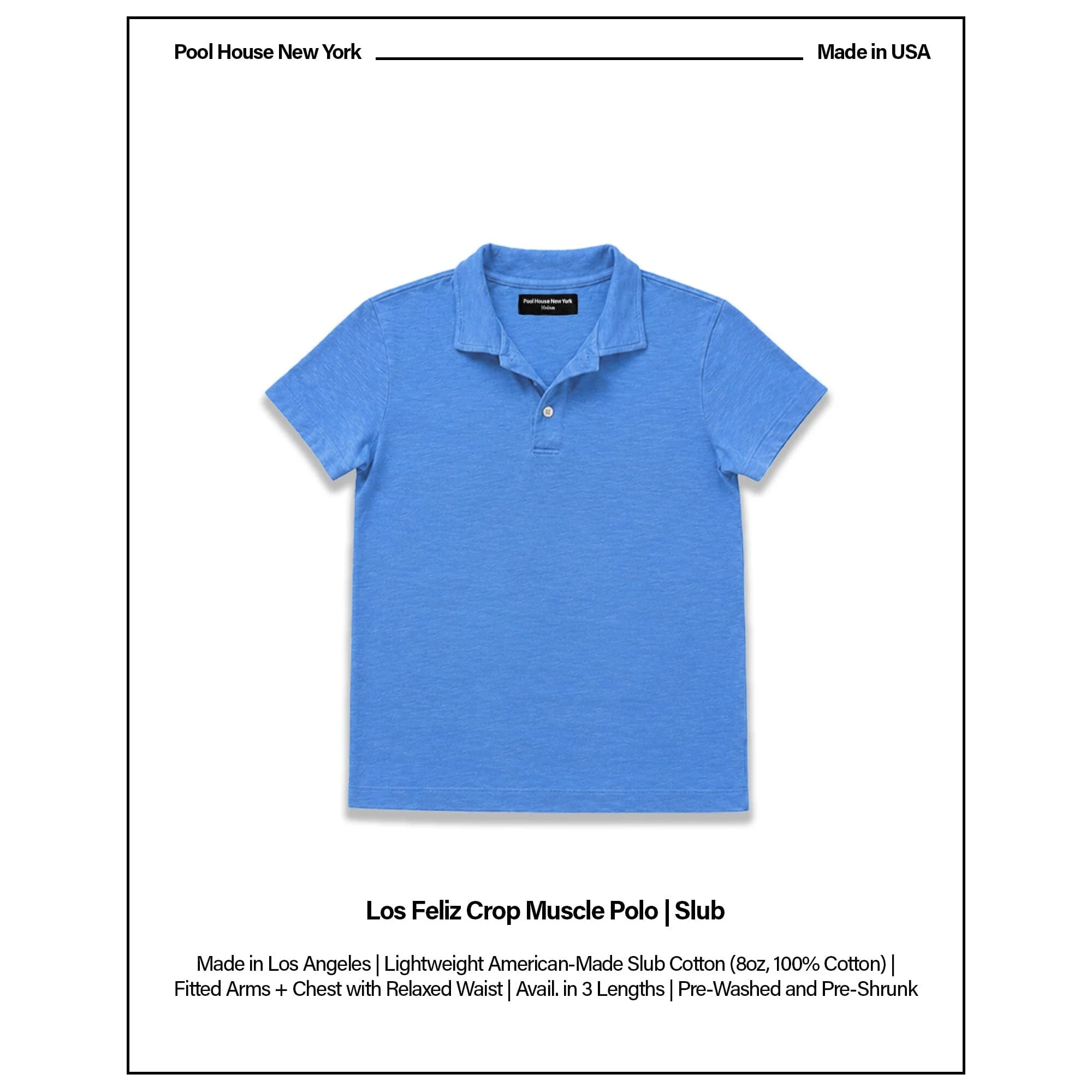 Los Feliz Crop Muscle Polo | Slub - Image 2