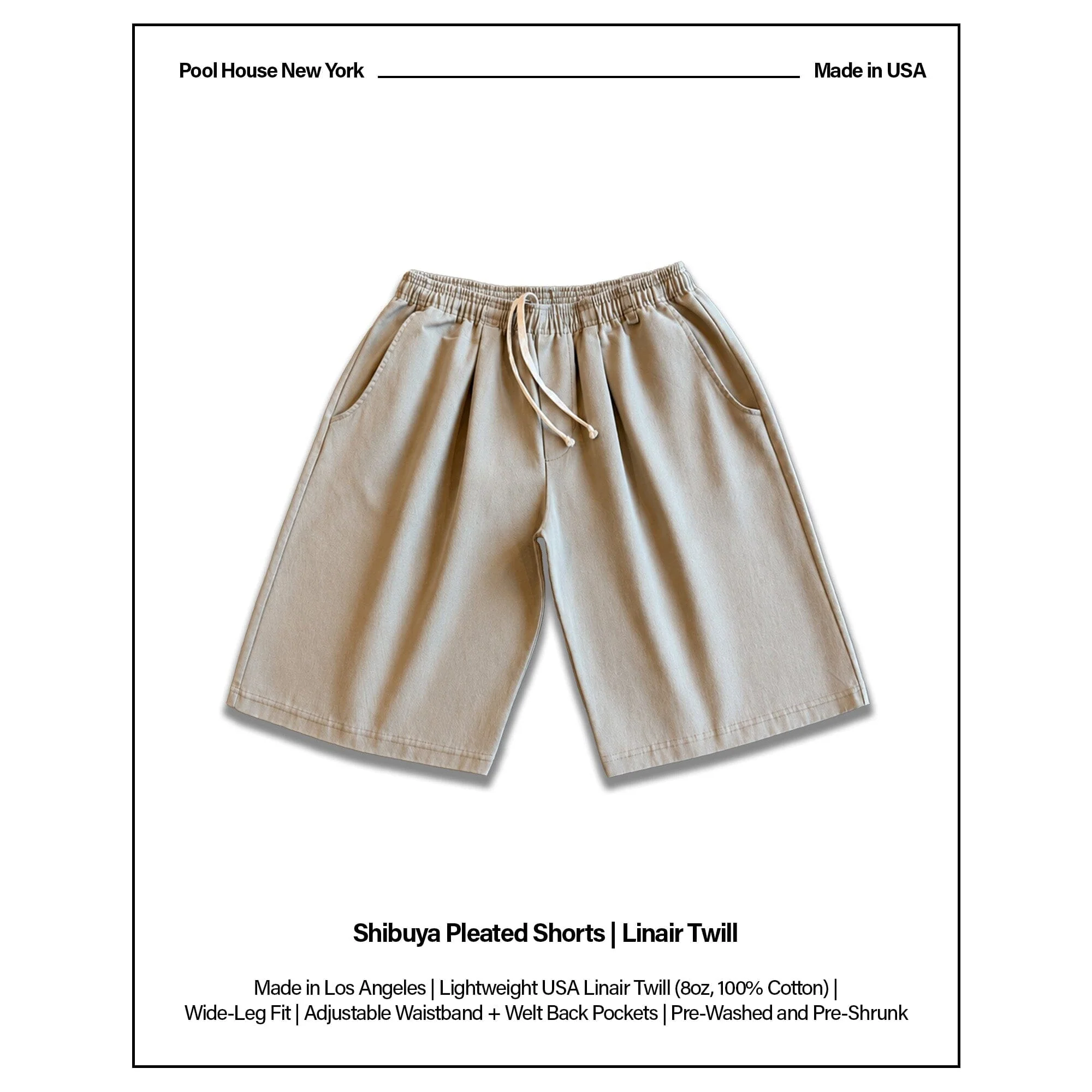 Shibuya Pleated Shorts II | Linair Twill - Image 2