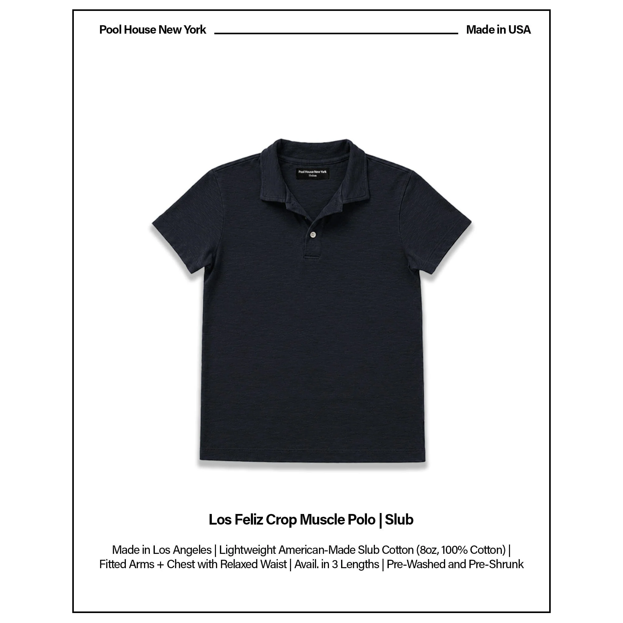Los Feliz Crop Muscle Polo | Slub - Image 2