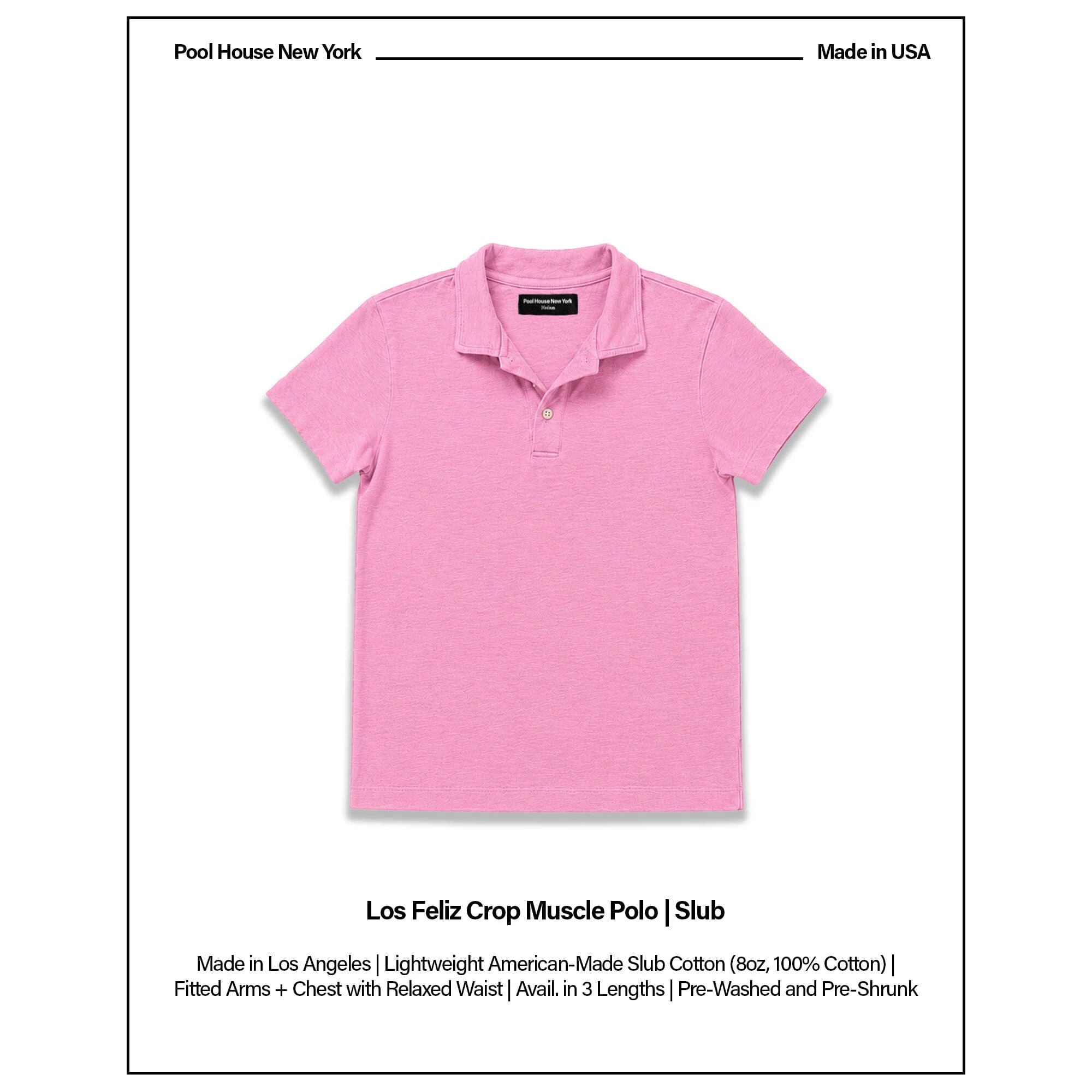 Los Feliz Crop Muscle Polo | Slub - Image 2