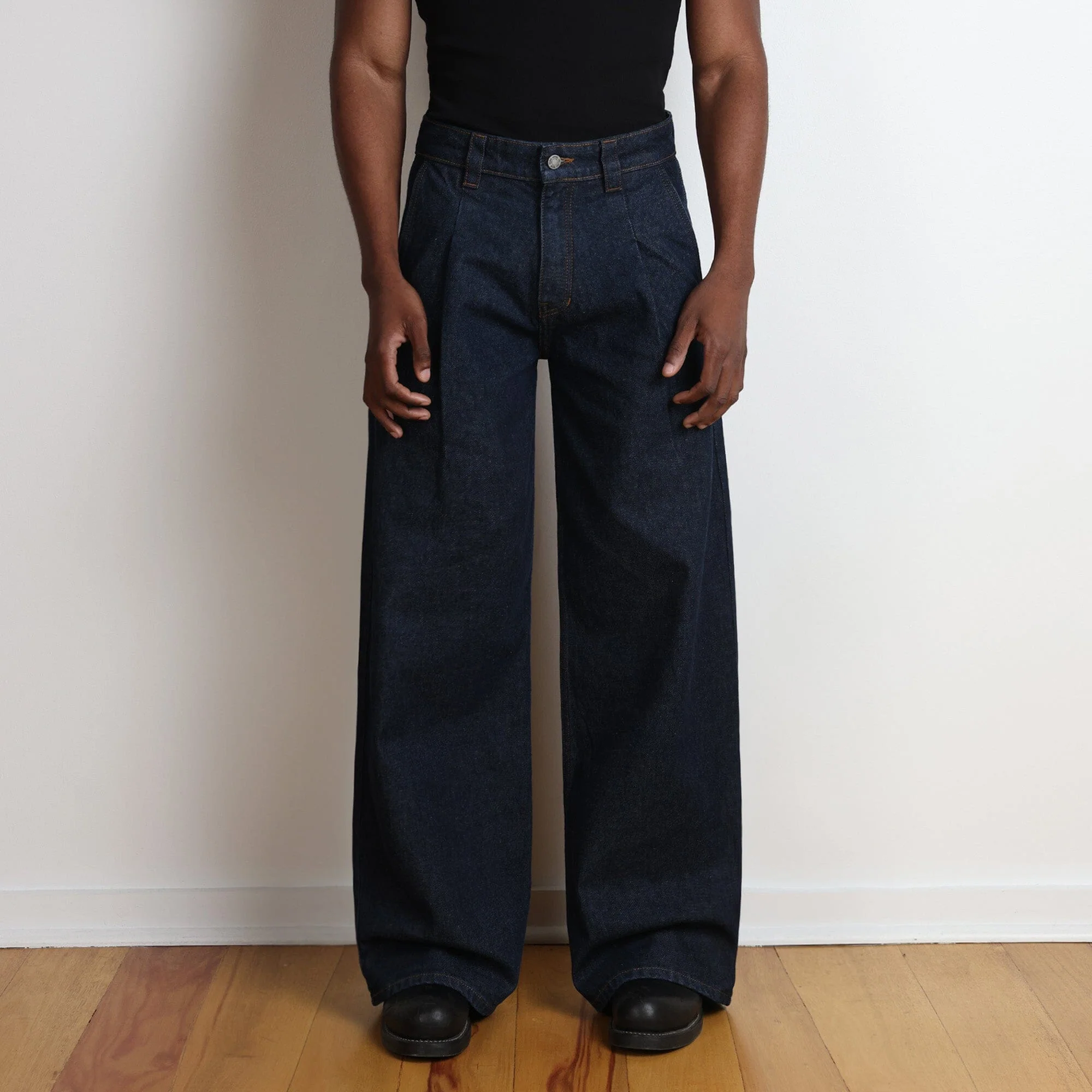 Shibuya Pleated Jeans | Straight-Wide Leg