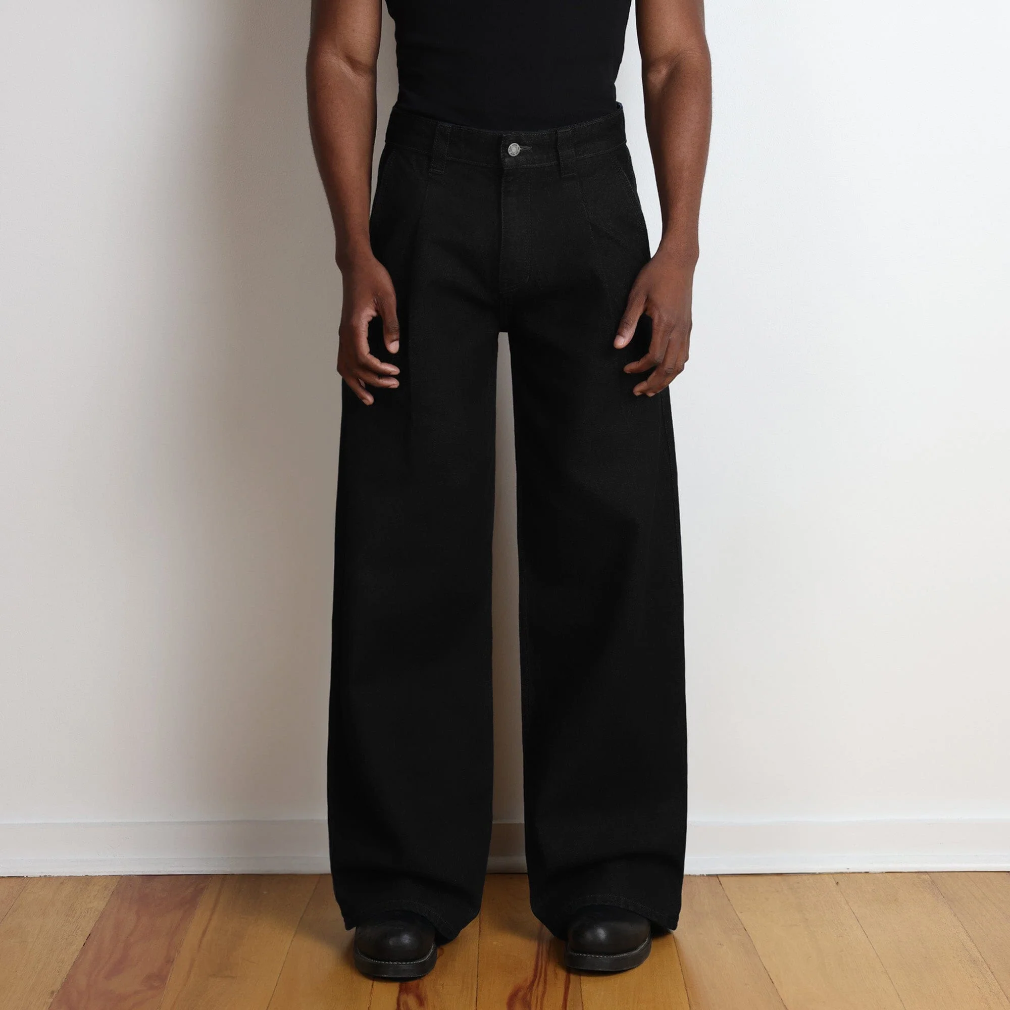 Shibuya Pleated Pants | Straight-Wide Leg