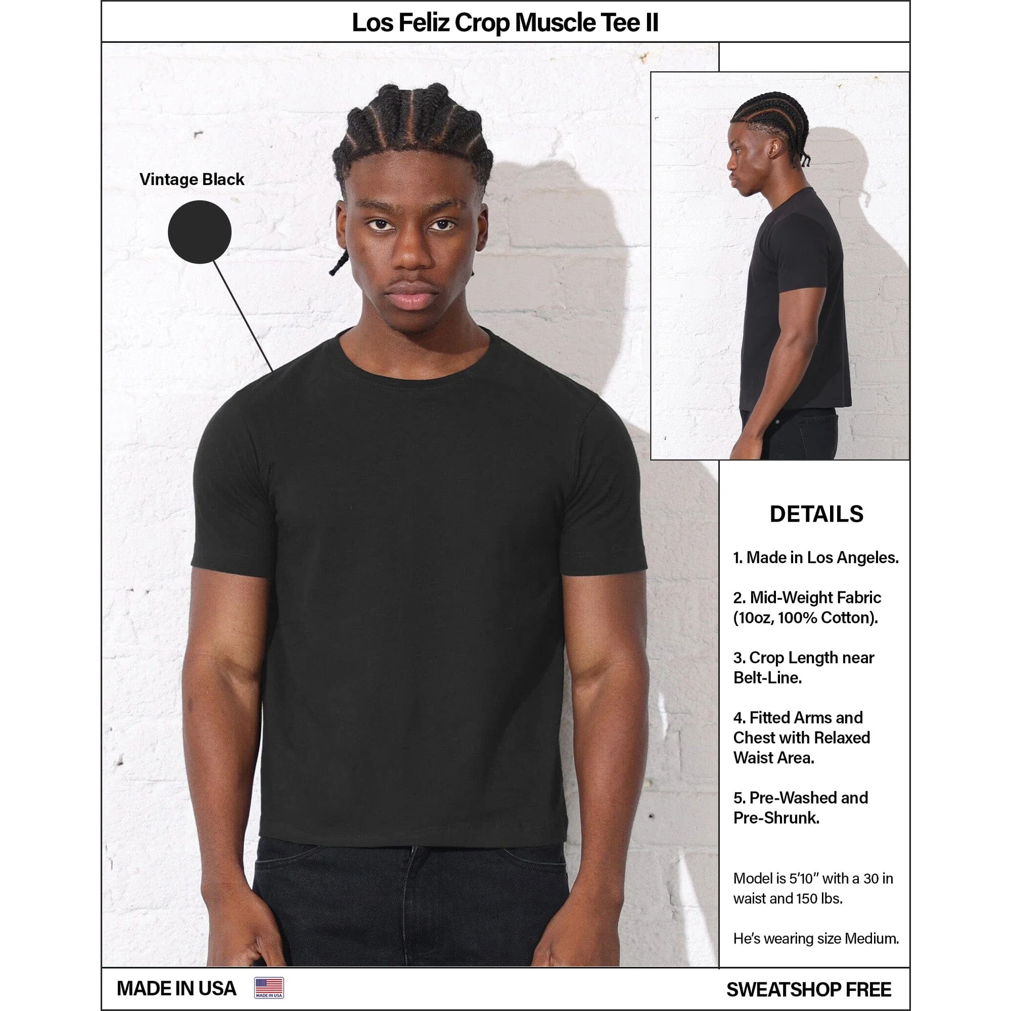 Los Feliz Crop Muscle Tee II - Image 13