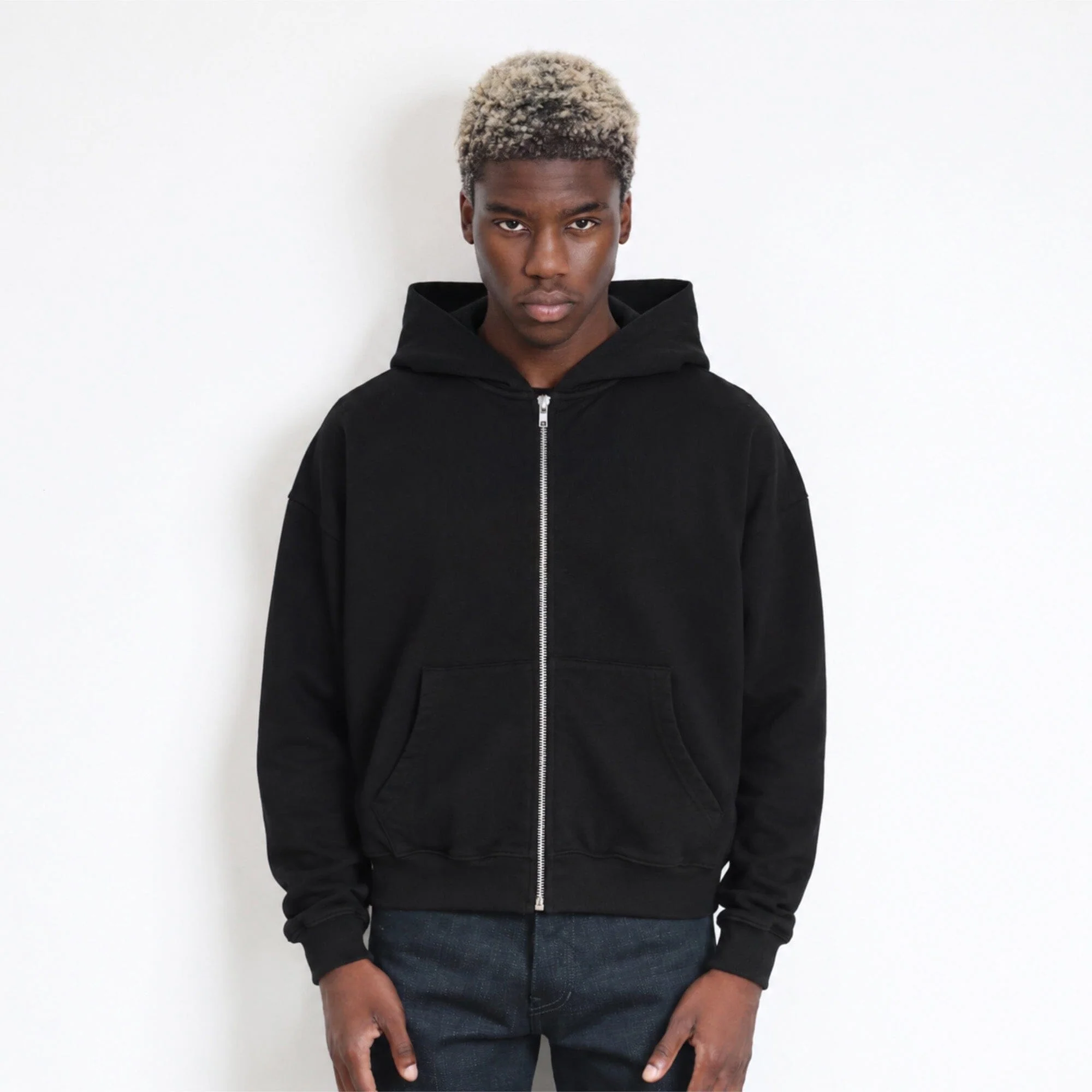 Bleecker Cinched Crop Zip-Up | Relaxed. Drop-Shoulder