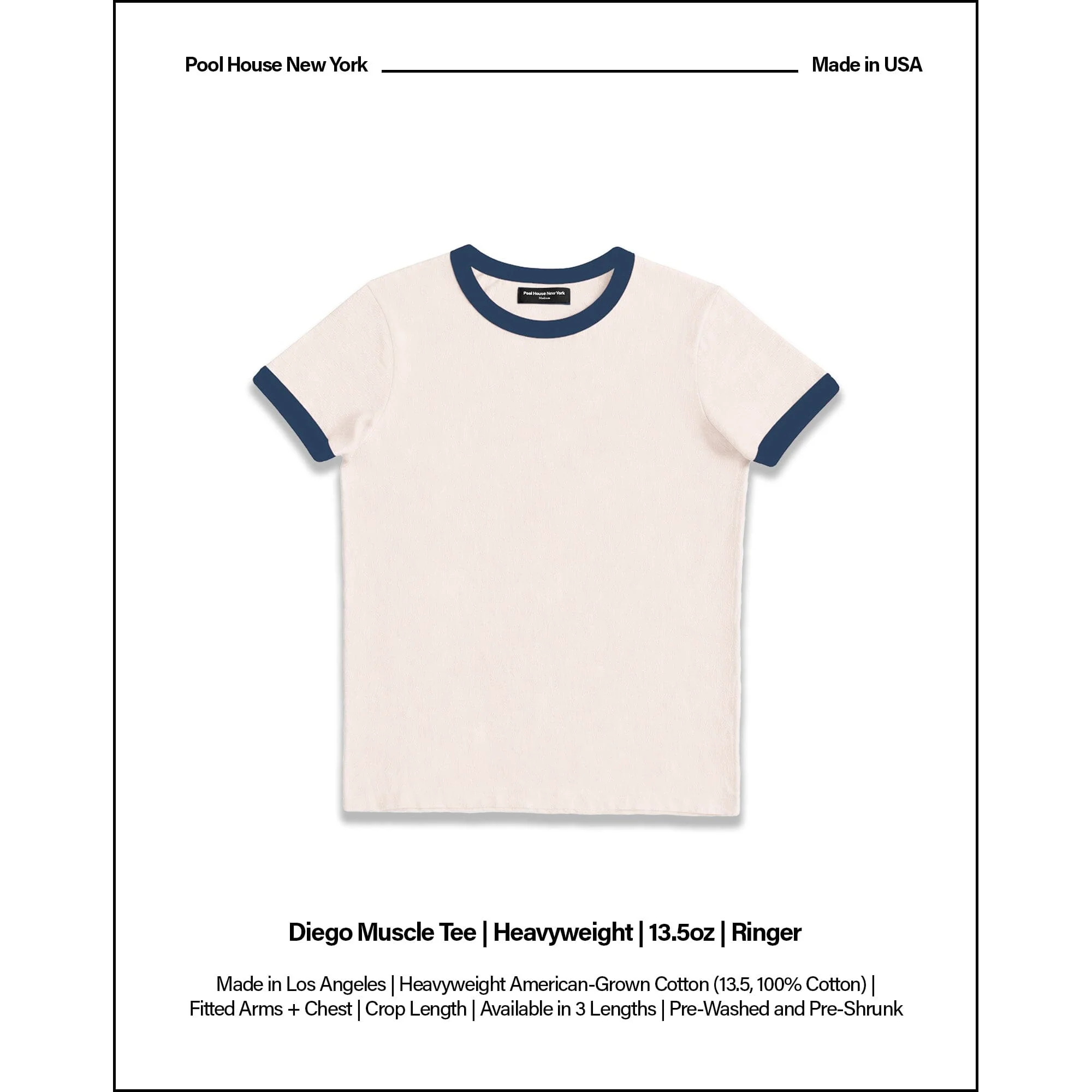 Diego Muscle Tee | Heavyweight | 13.5oz | Ringer - Image 2