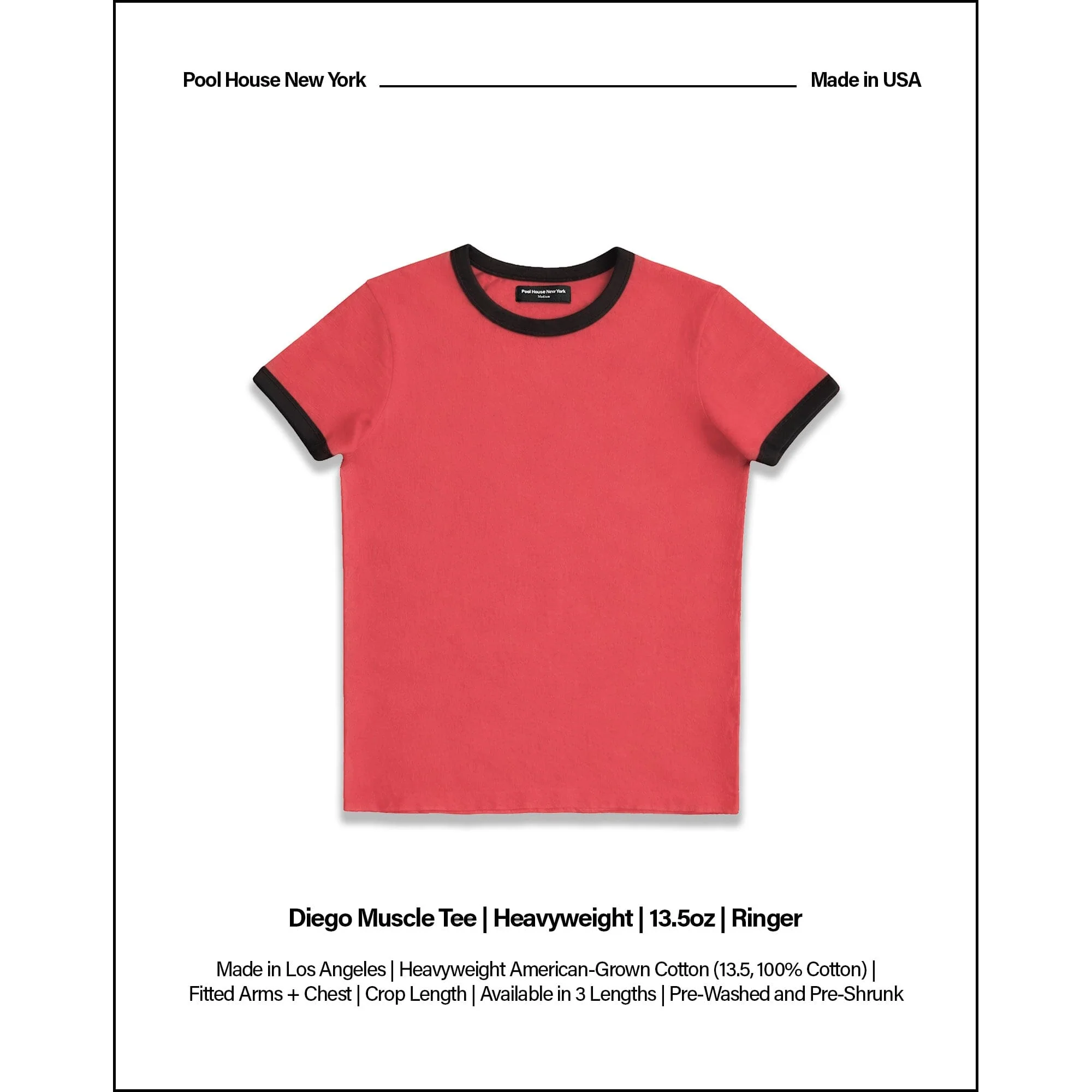 Diego Muscle Tee | Heavyweight | 13.5oz | Ringer - Image 2