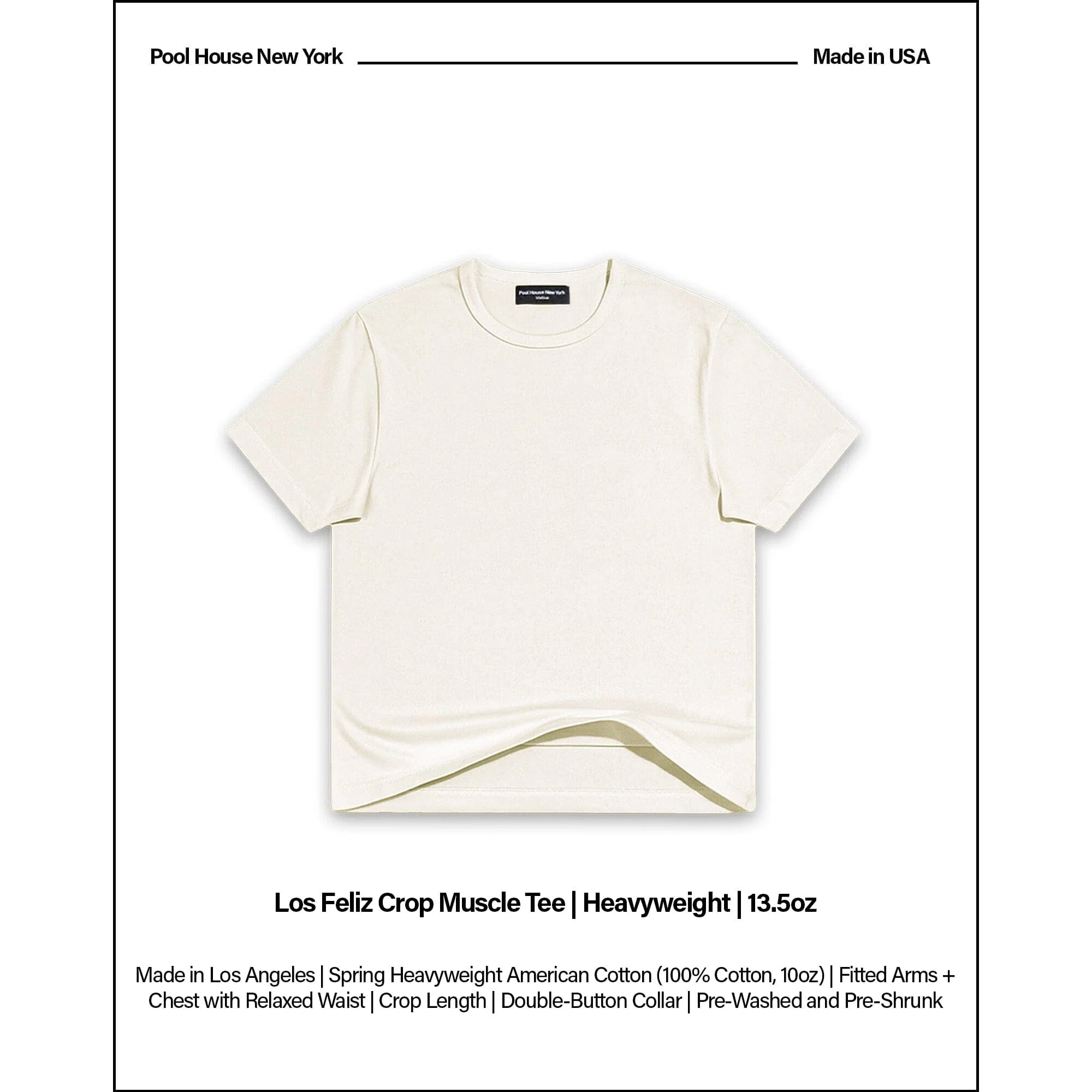 Los Feliz Crop Muscle Tee II | Heavyweight | 13.5oz - Image 2