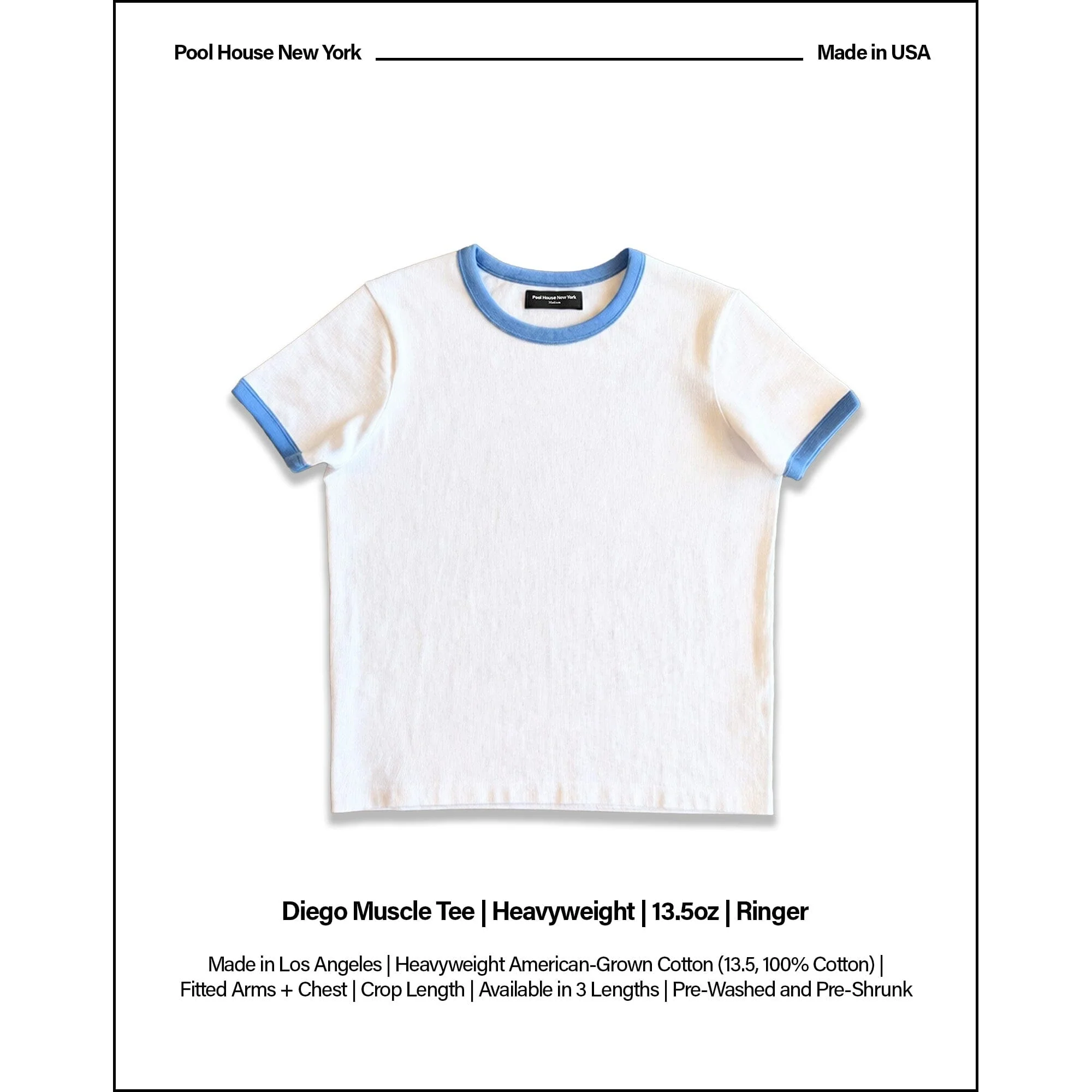 Diego Muscle Tee | Heavyweight | 13.5oz | Ringer - Image 2