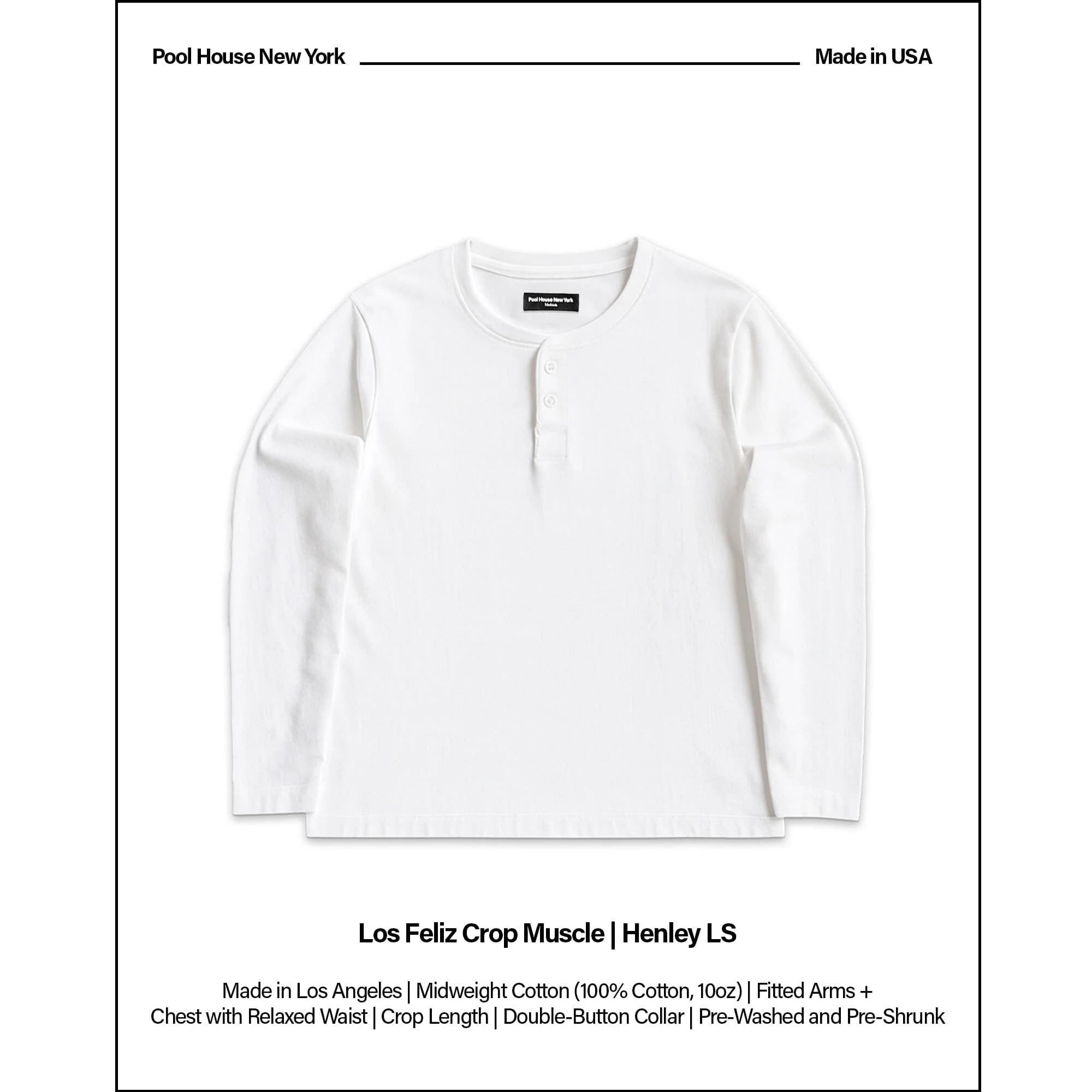 Los Feliz Crop Muscle Tee | Henley Long Sleeve - Image 2