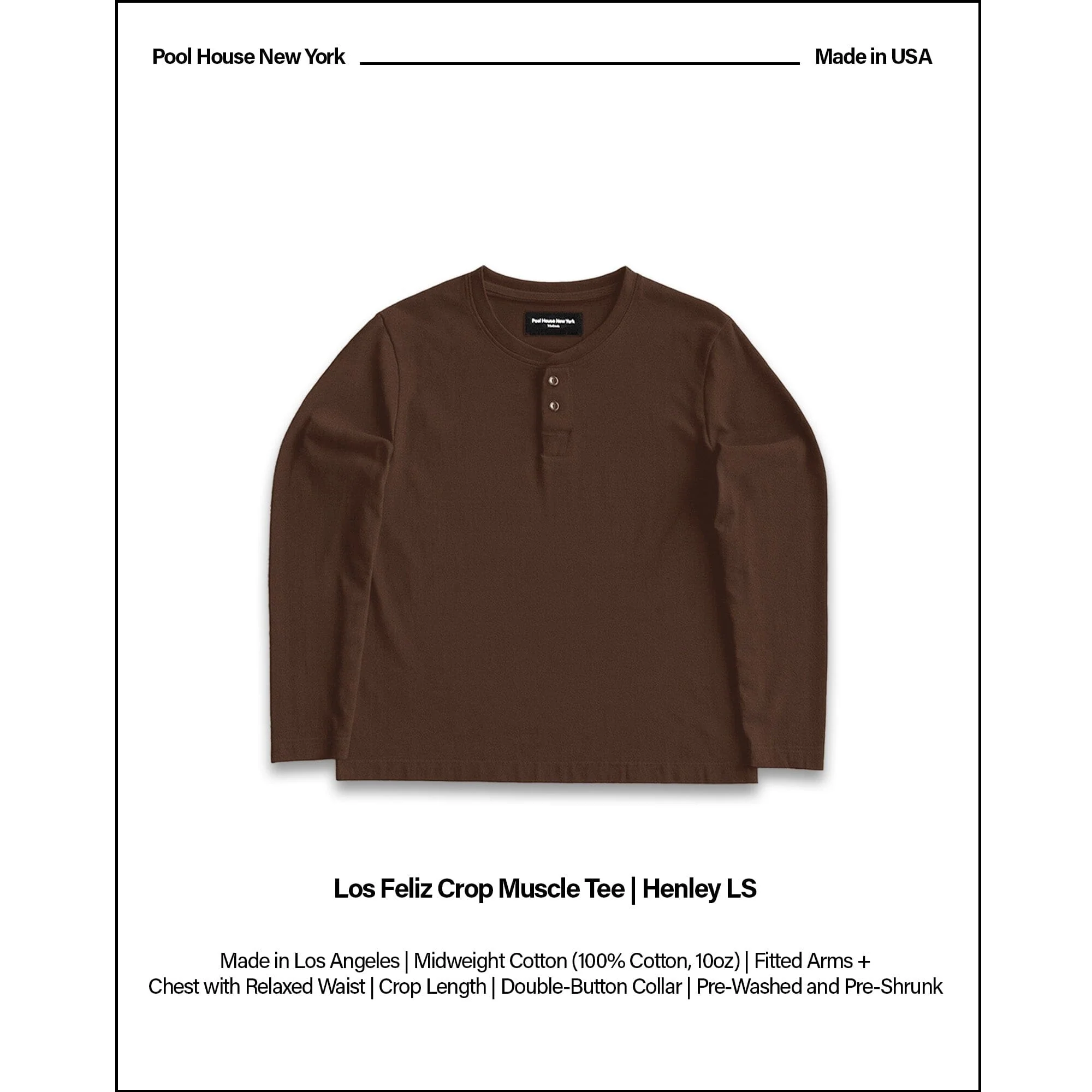 Los Feliz Crop Muscle Tee | Henley Long Sleeve - Image 2