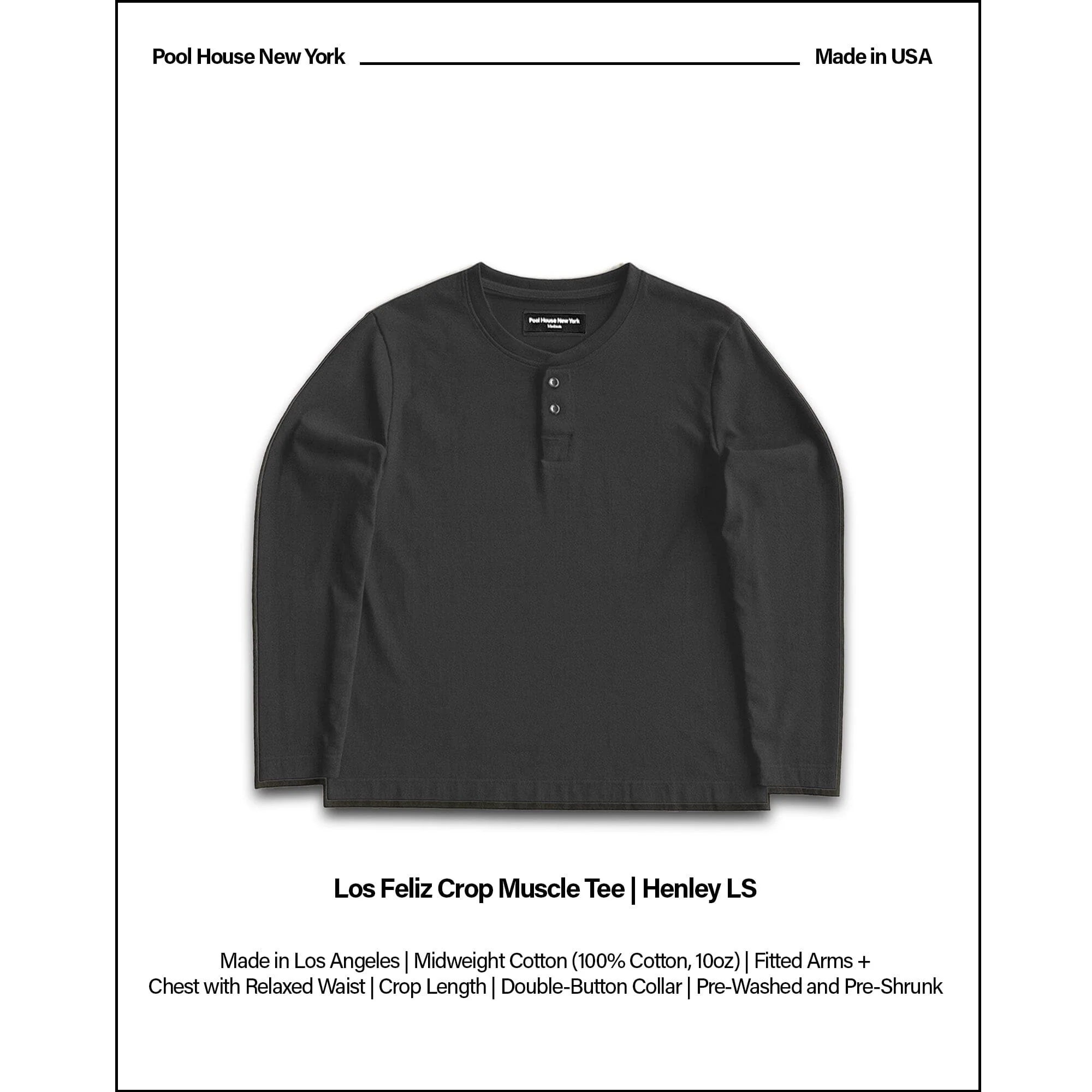 Los Feliz Crop Muscle Tee | Henley Long Sleeve - Image 2