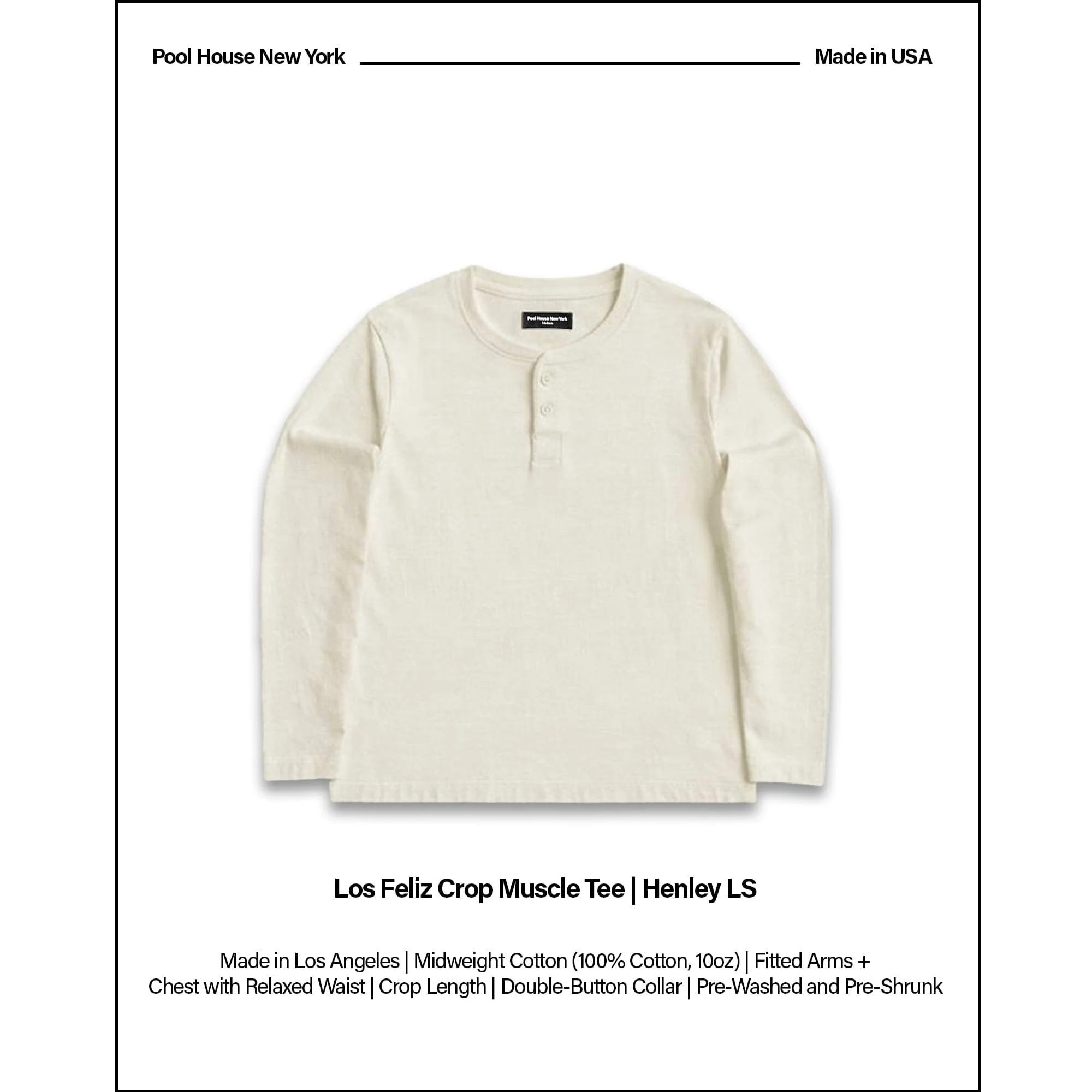 Los Feliz Crop Muscle Tee | Henley Long Sleeve - Image 2