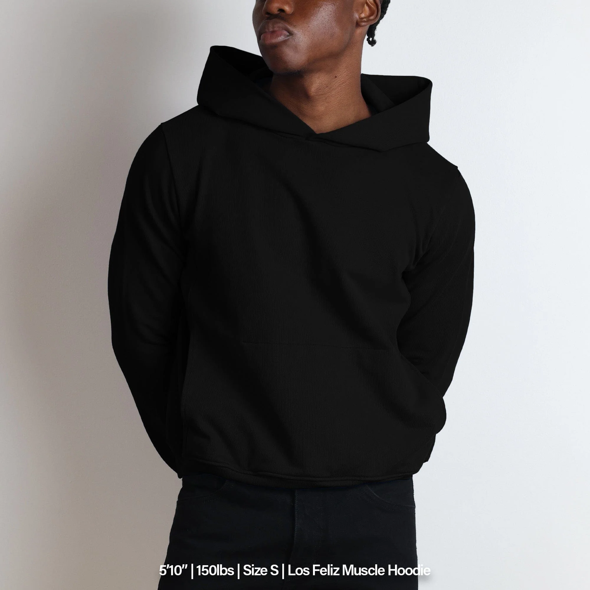 Los Feliz Crop Muscle Hoodie | Fitted - Image 4