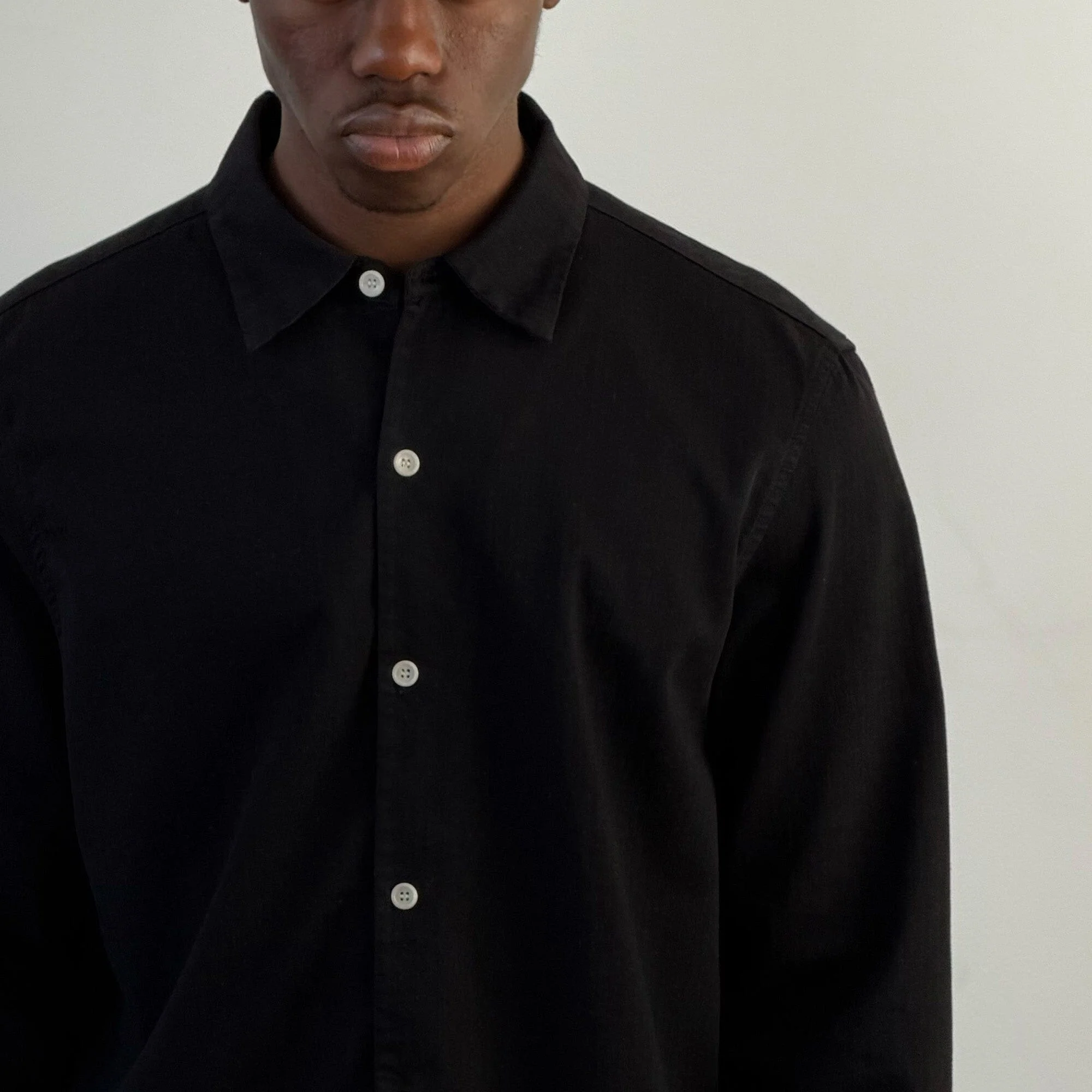 Newport Crop Button-Up II | Japanese Herringbone Twill - Image 3
