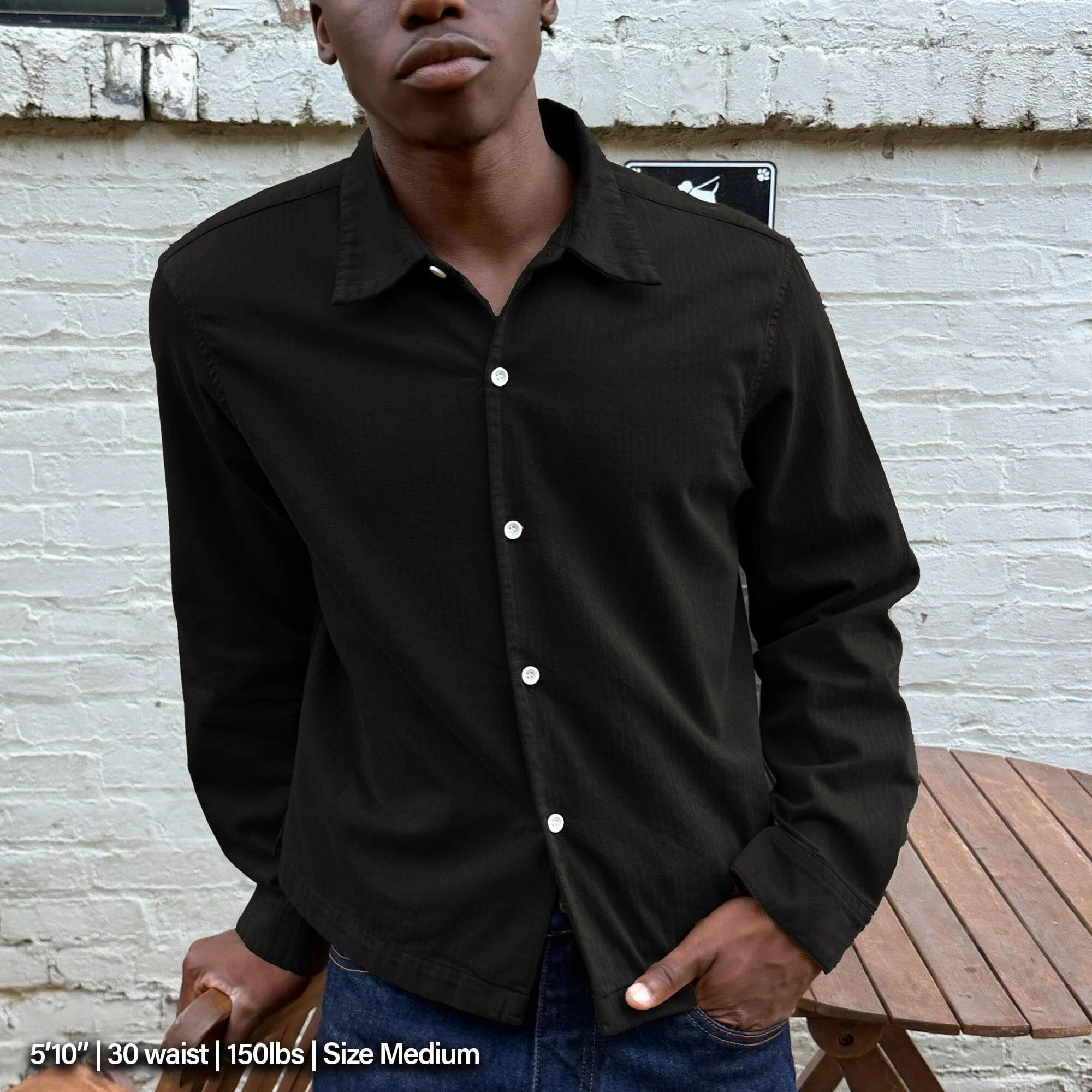 Newport Crop Button-Up II | Japanese Herringbone Twill - Image 5