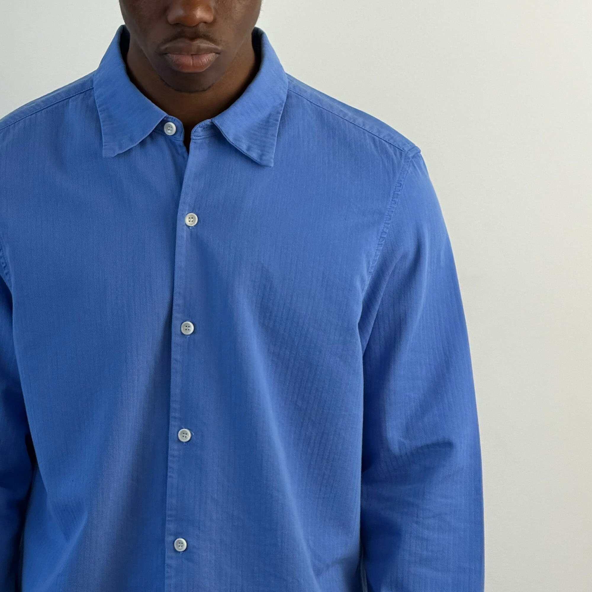 Newport Crop Button-Up II | Japanese Herringbone Twill - Image 3