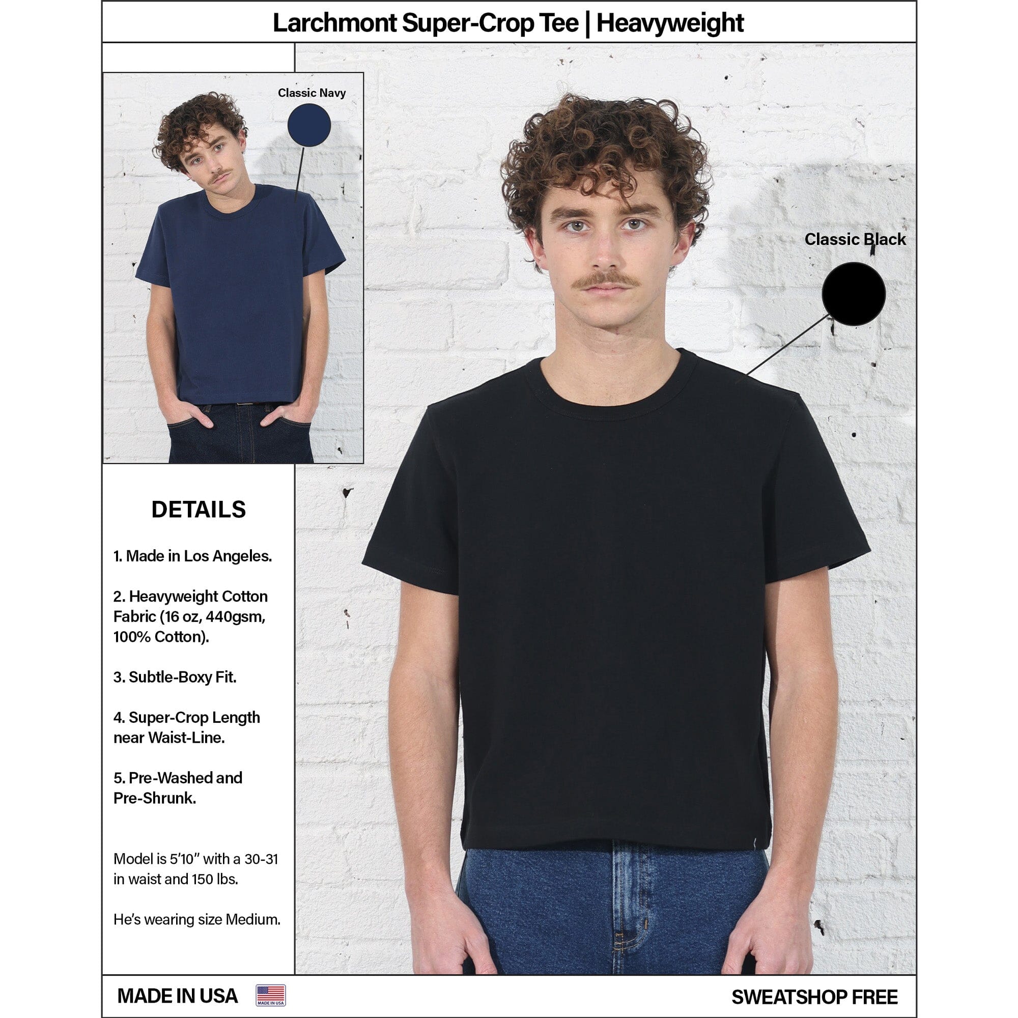 Larchmont Crop Tee | Heavyweight - Image 8