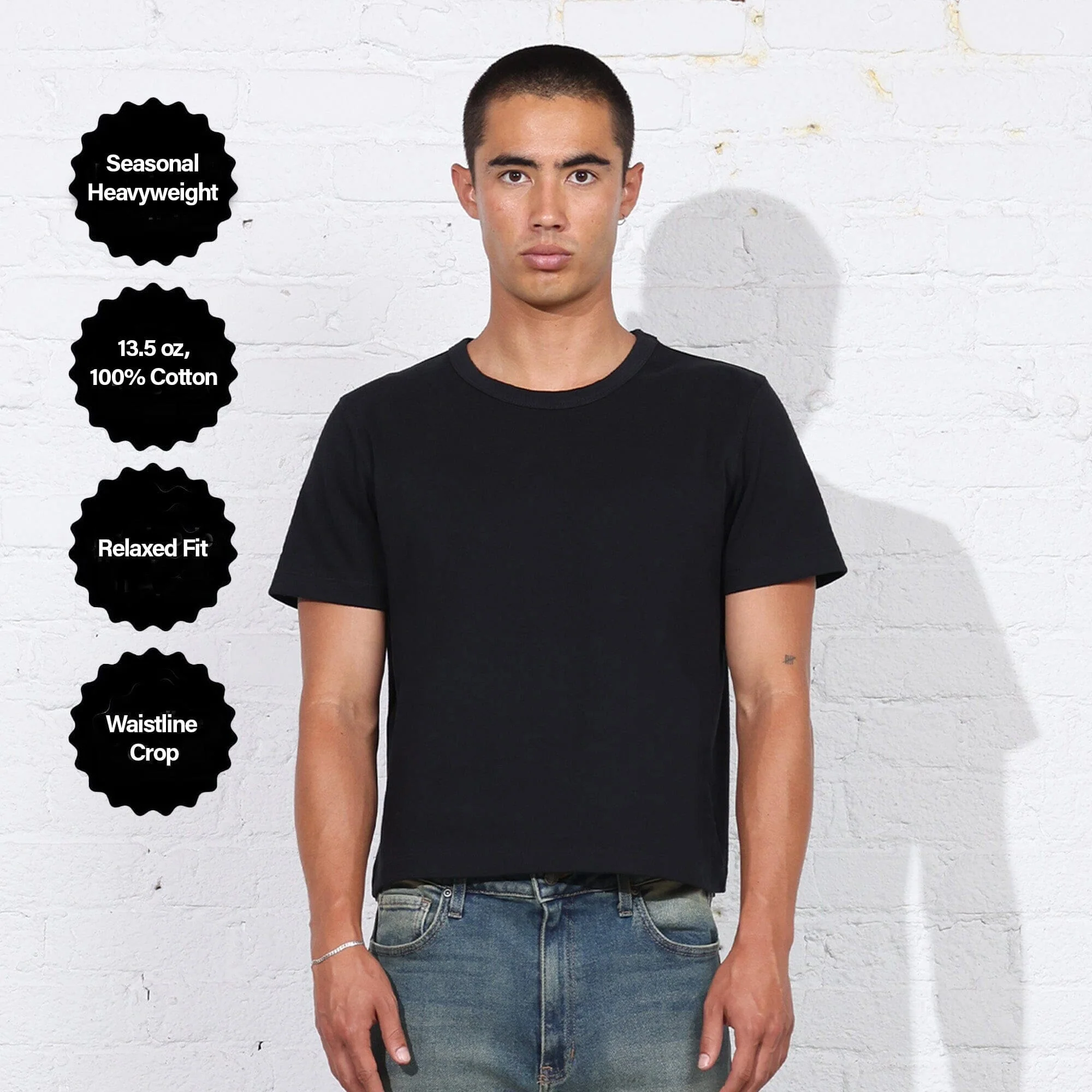 Larchmont Boxy Crop Tee | Heavyweight | 13.5oz
