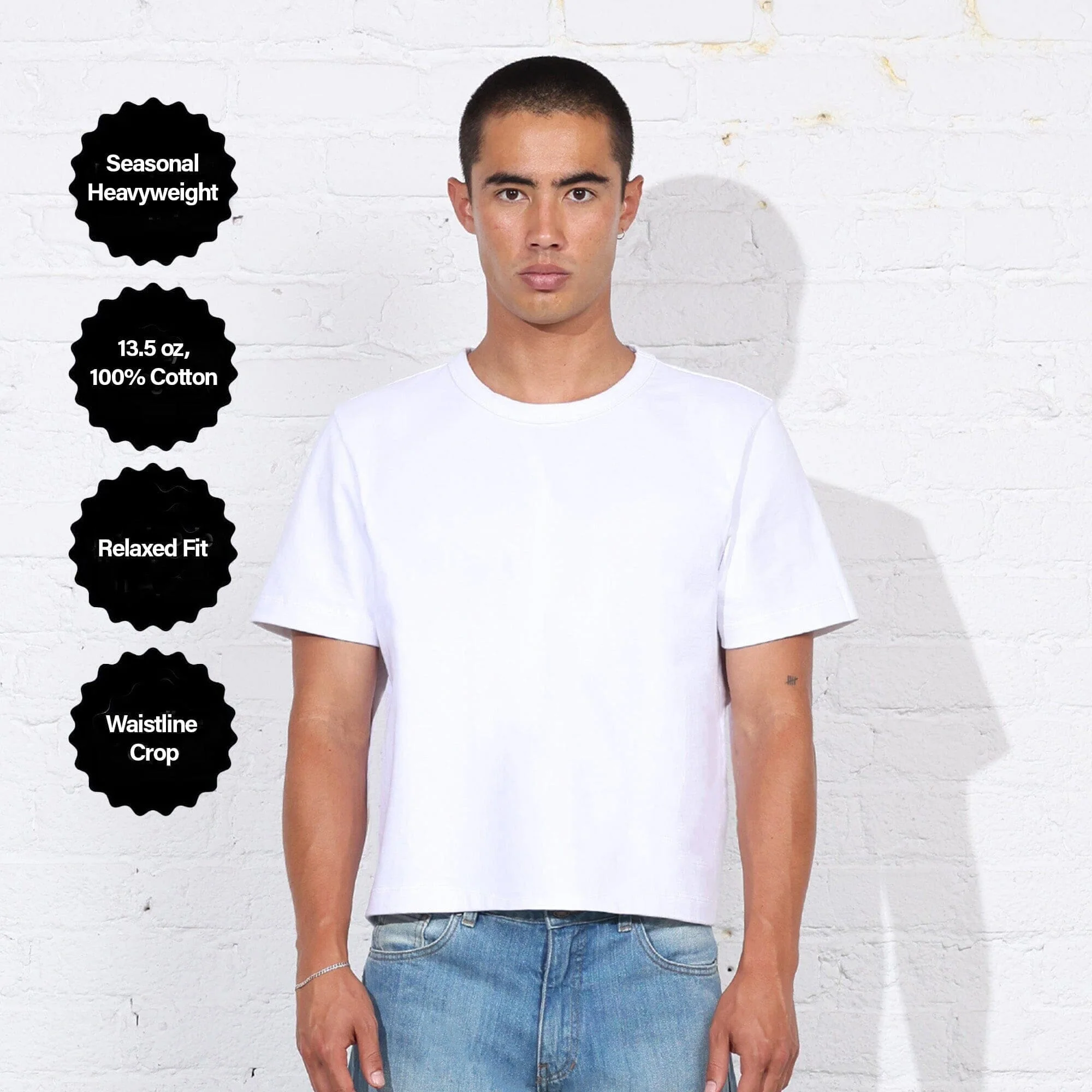 Larchmont Boxy Crop Tee | Heavyweight | 13.5oz