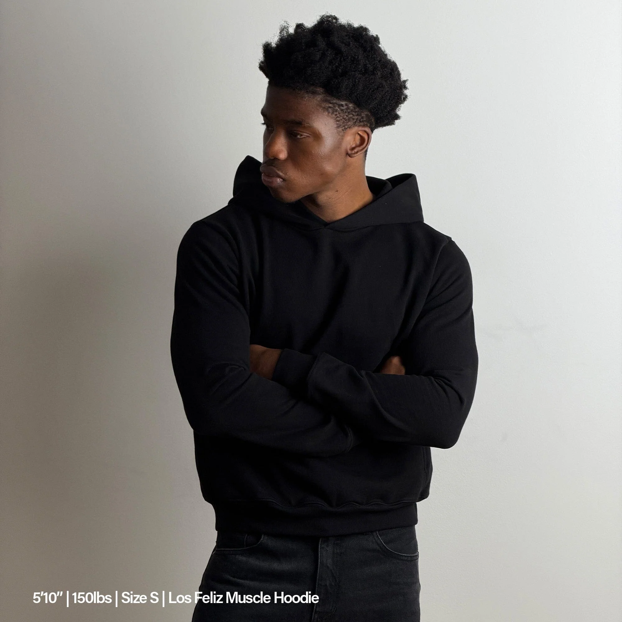 Los Feliz Crop Muscle Hoodie | Fitted - Image 6