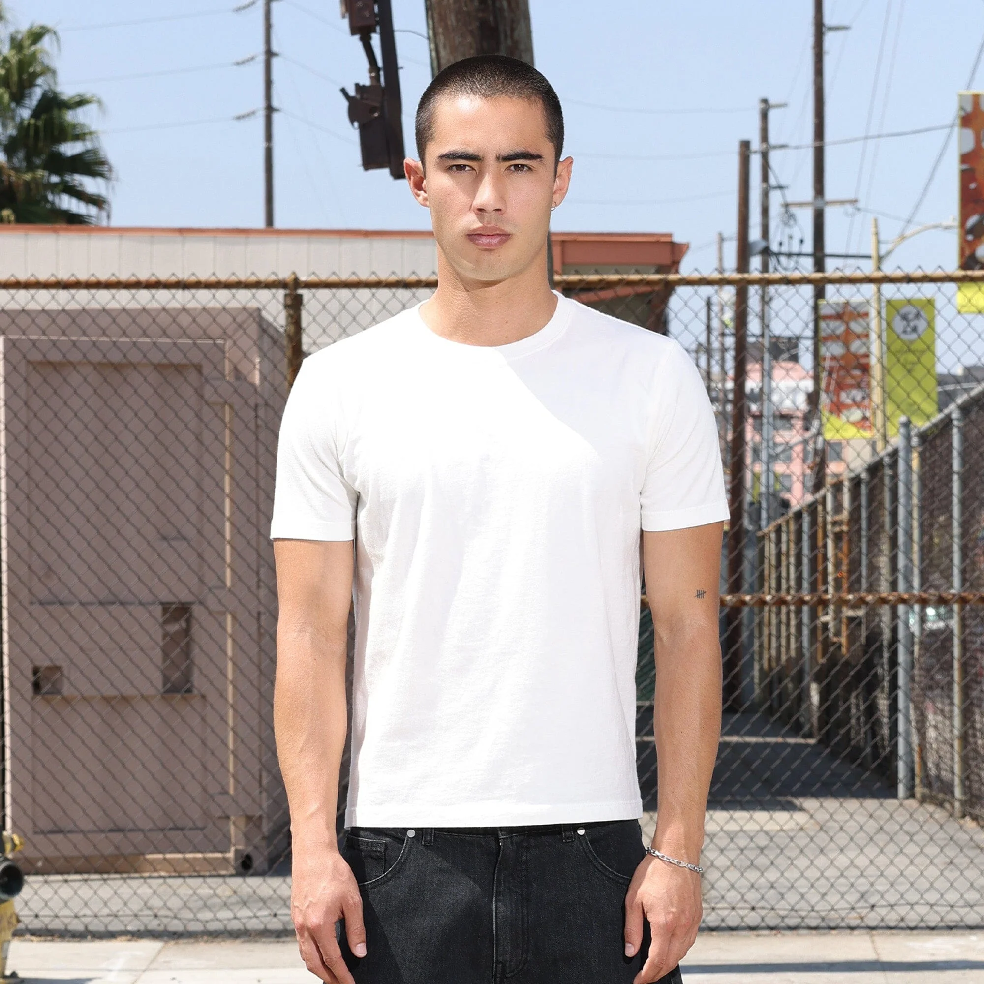 Los Feliz Crop Muscle Tee II (Natural) - Image 5