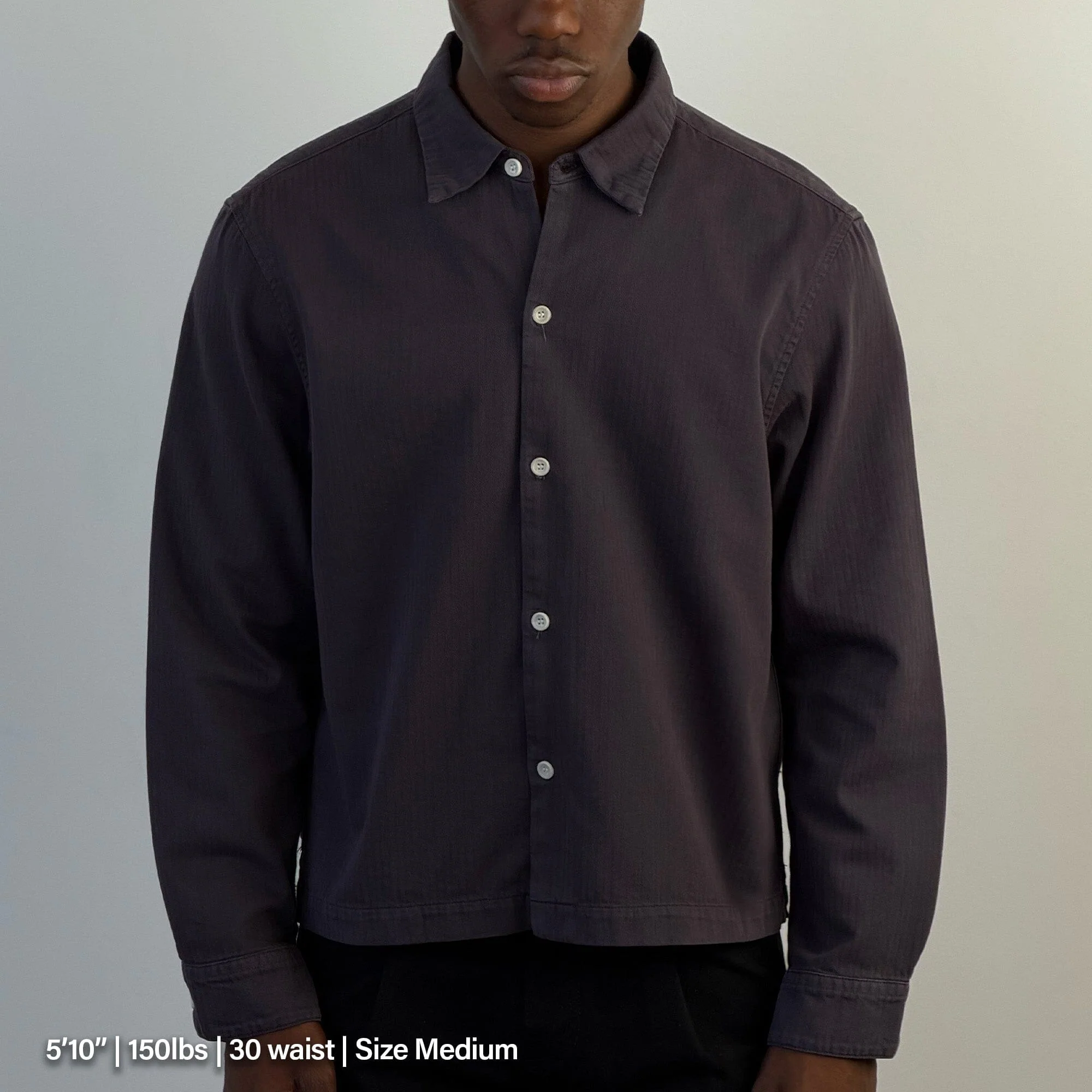 Newport Crop Button-Up II | Japanese Herringbone Twill - Image 4