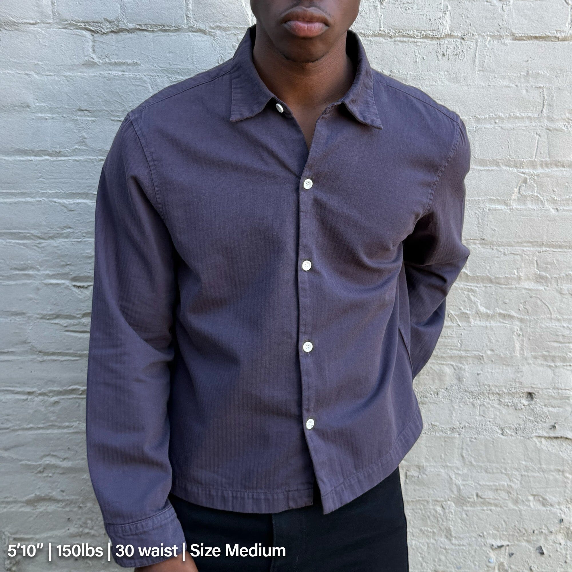 Newport Crop Button-Up II | Japanese Herringbone Twill - Image 6