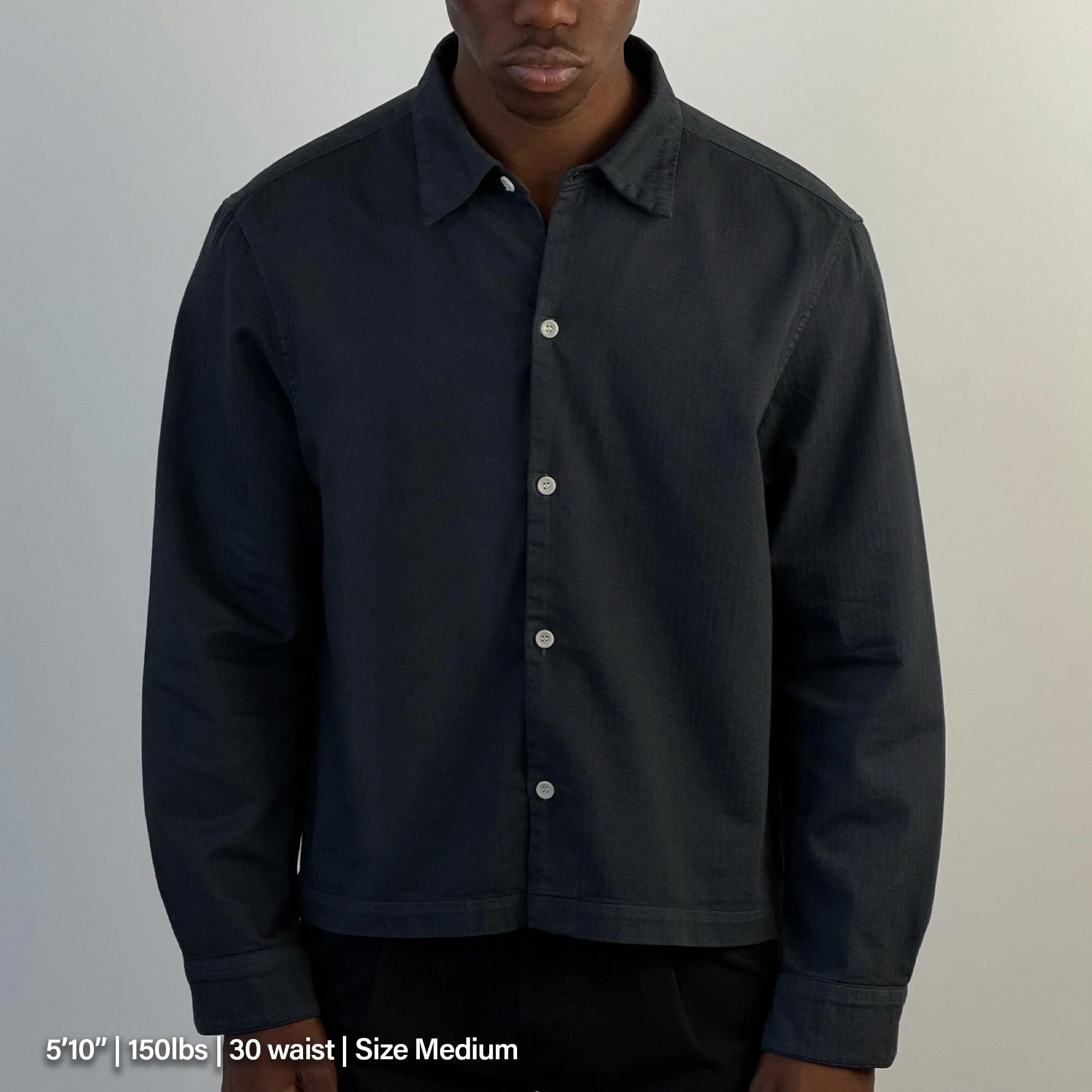 Newport Crop Button-Up II | Japanese Herringbone Twill - Image 4