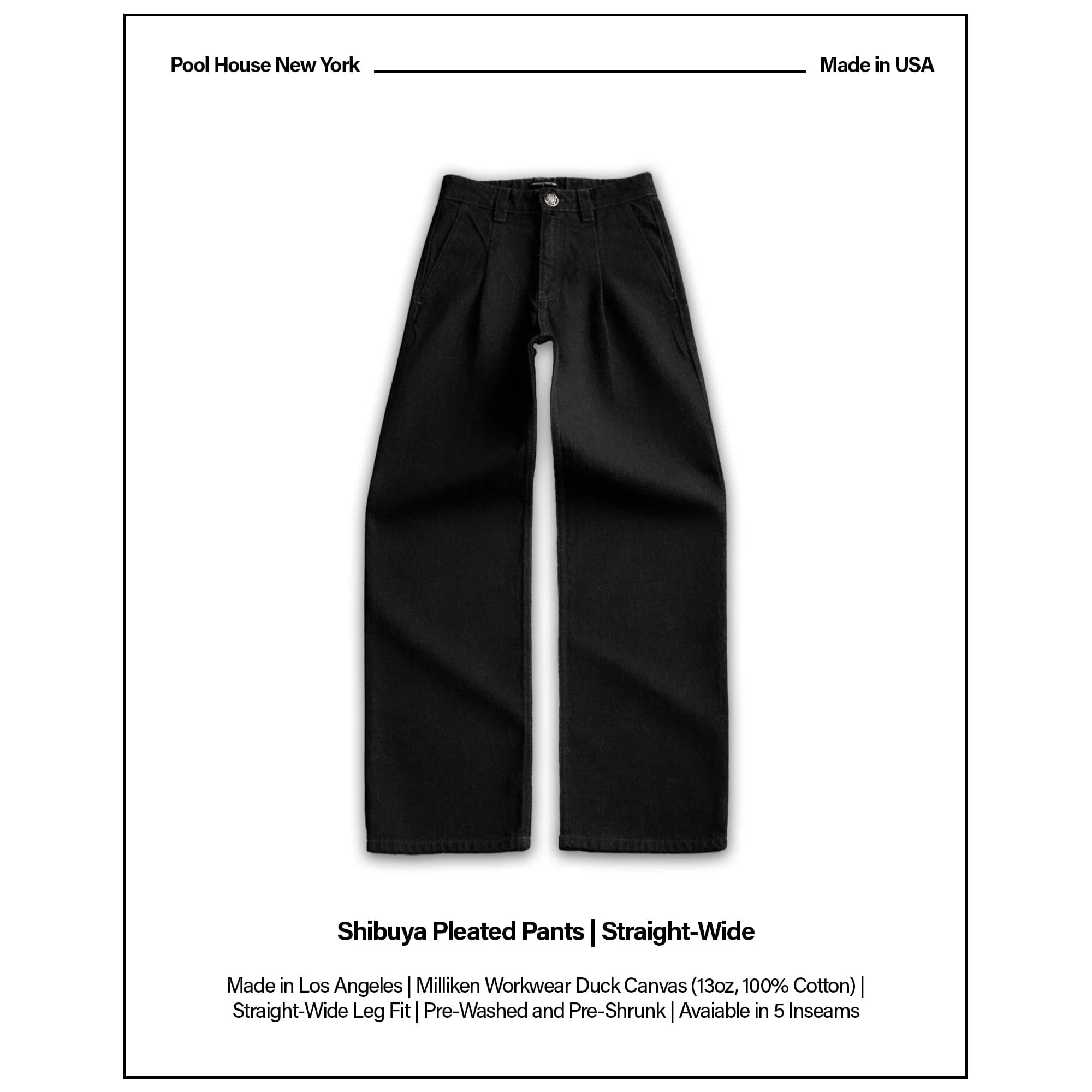 Shibuya Pleated Pants | Straight-Wide Leg - Image 2
