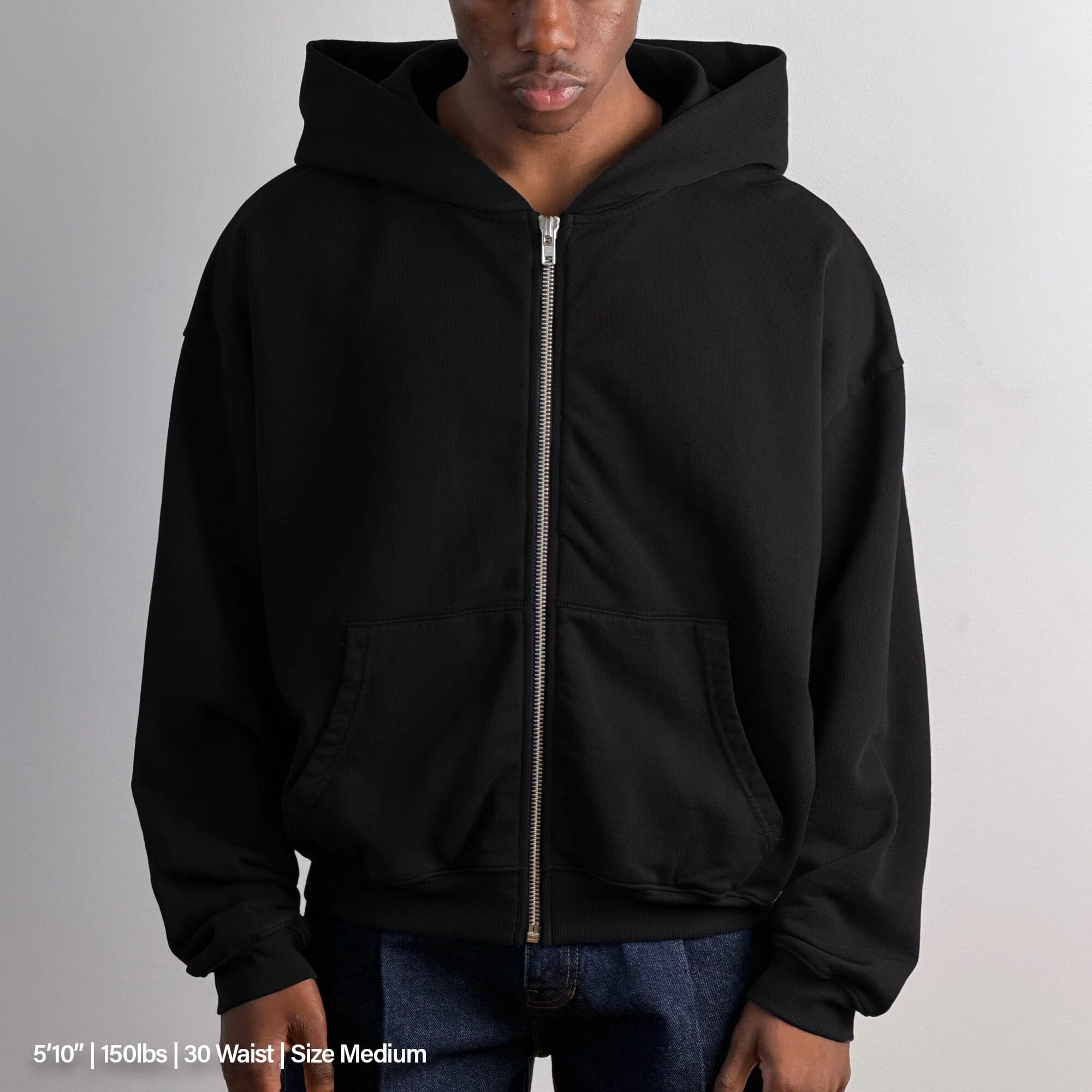 Bleecker Cinched Crop Zip-Up | Relaxed. Drop-Shoulder - Image 3