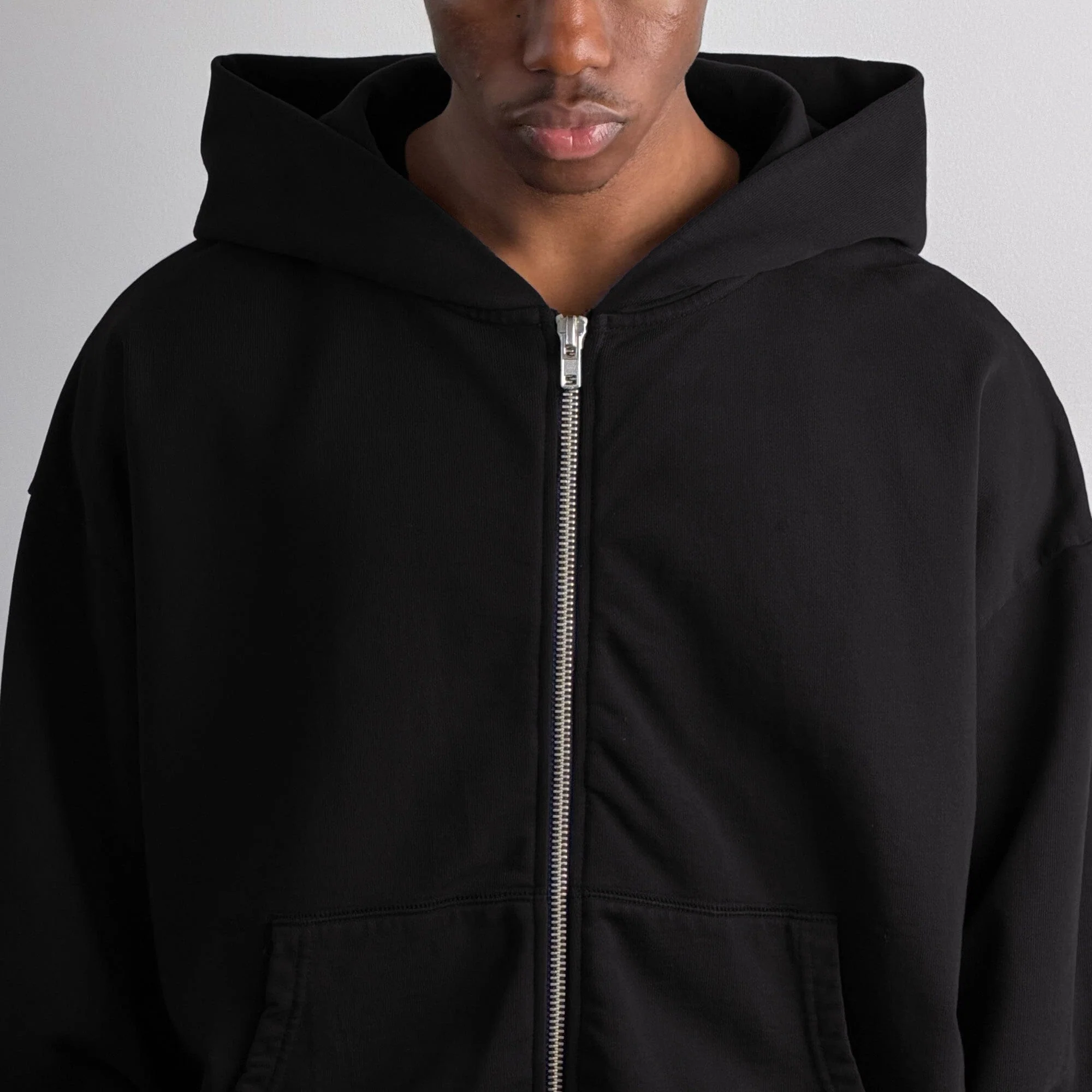 Bleecker Cinched Crop Zip-Up | Relaxed. Drop-Shoulder - Image 4