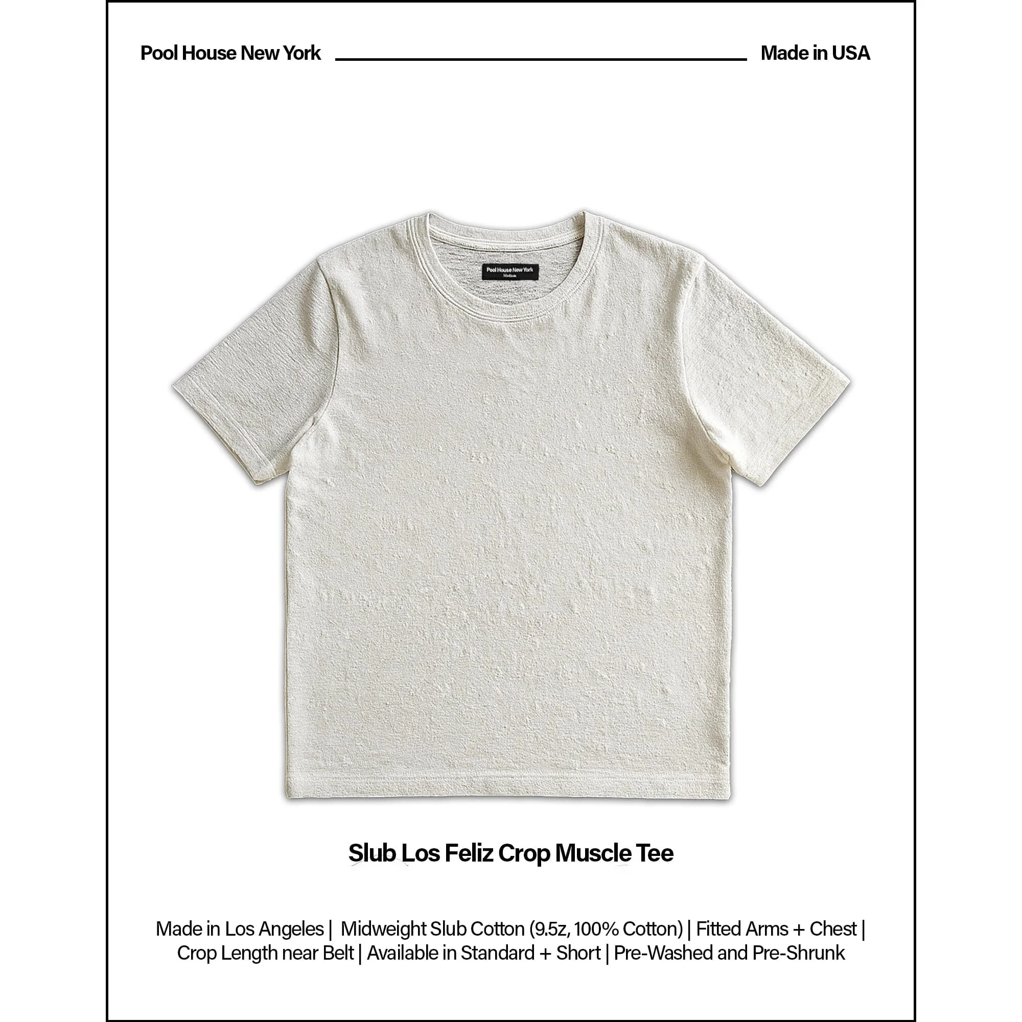 Los Feliz Crop Muscle Tee II | Slub - Image 2
