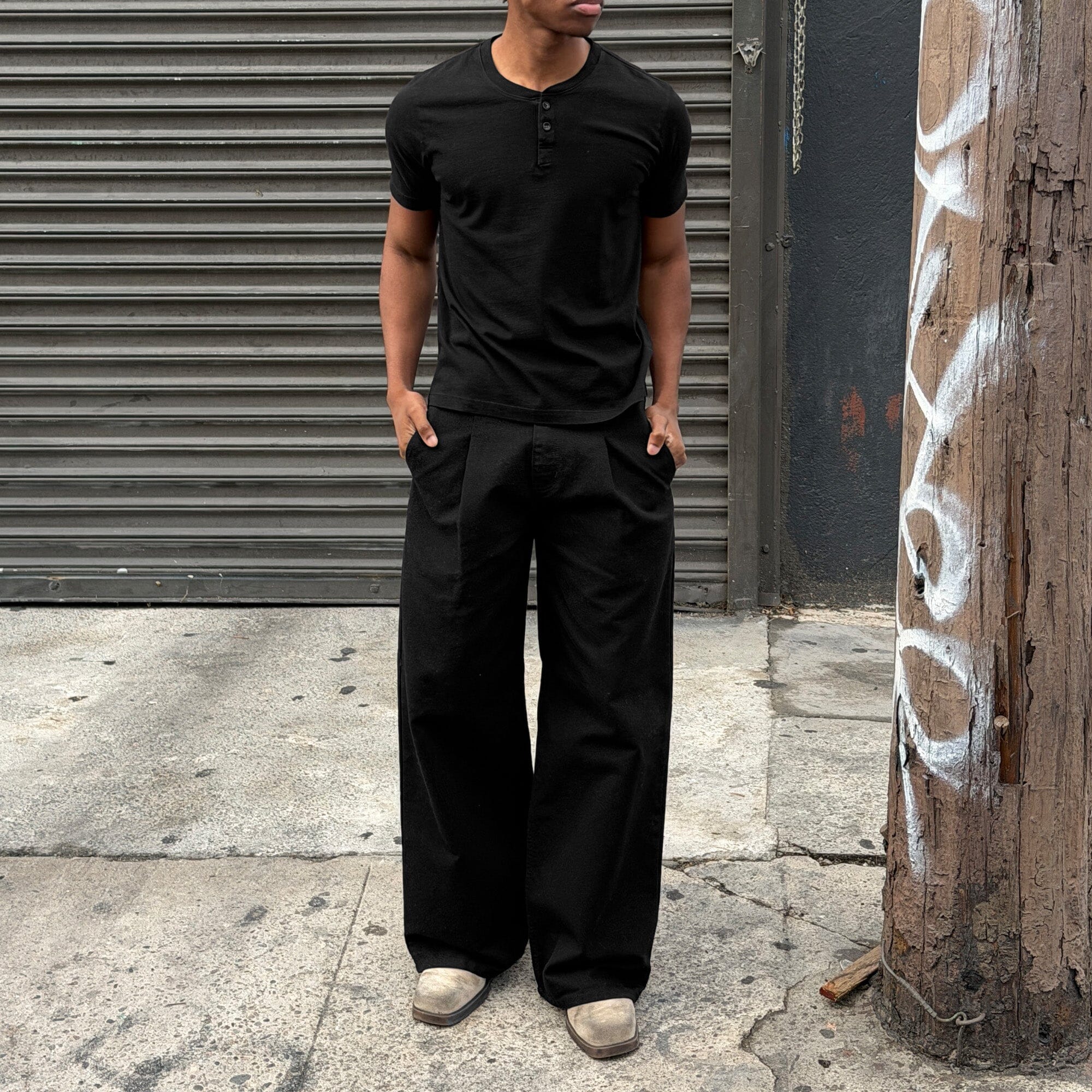 Los Feliz Crop Muscle Tee | Henley Short Sleeve - Image 6