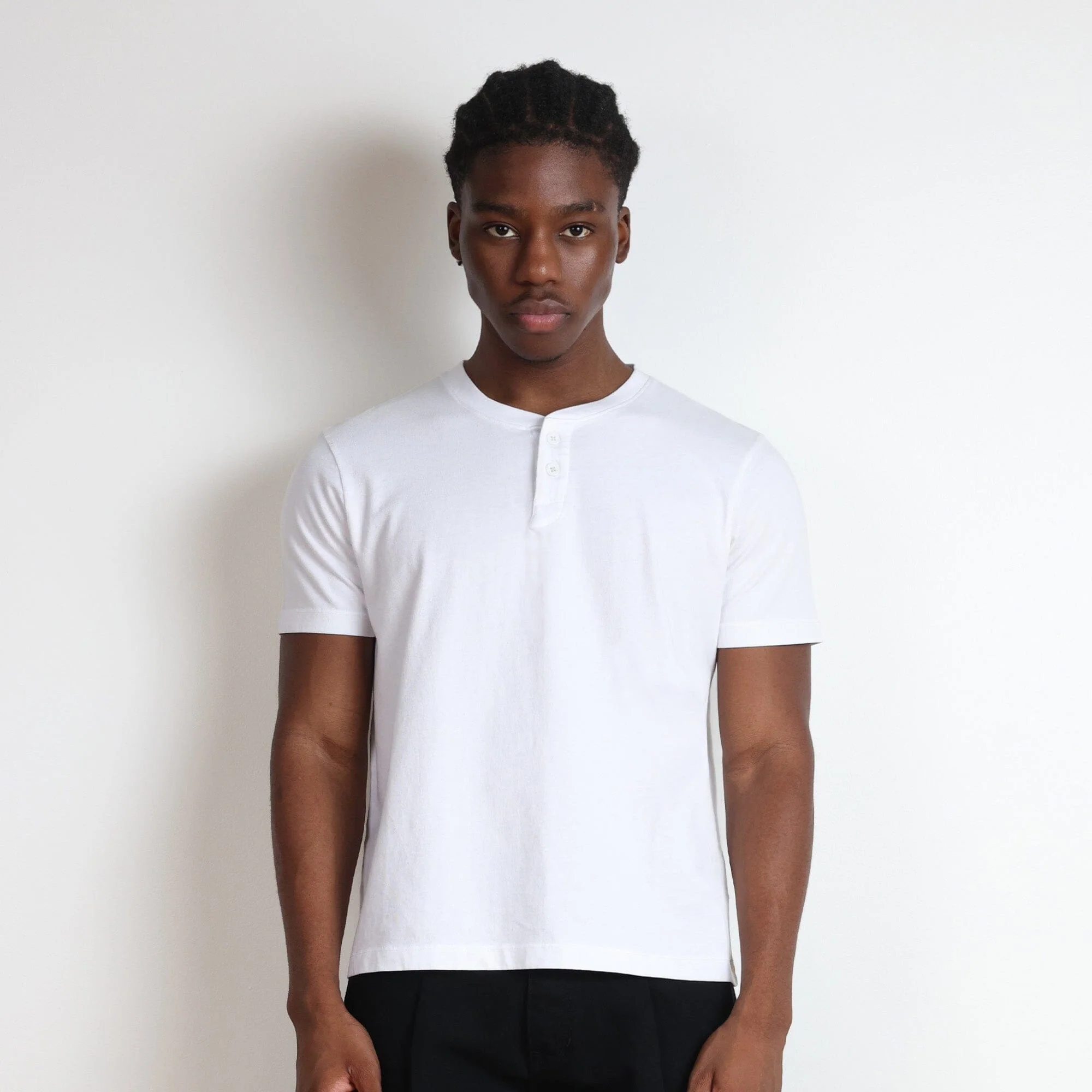 Los Feliz Crop Muscle Tee | Henley Short Sleeve