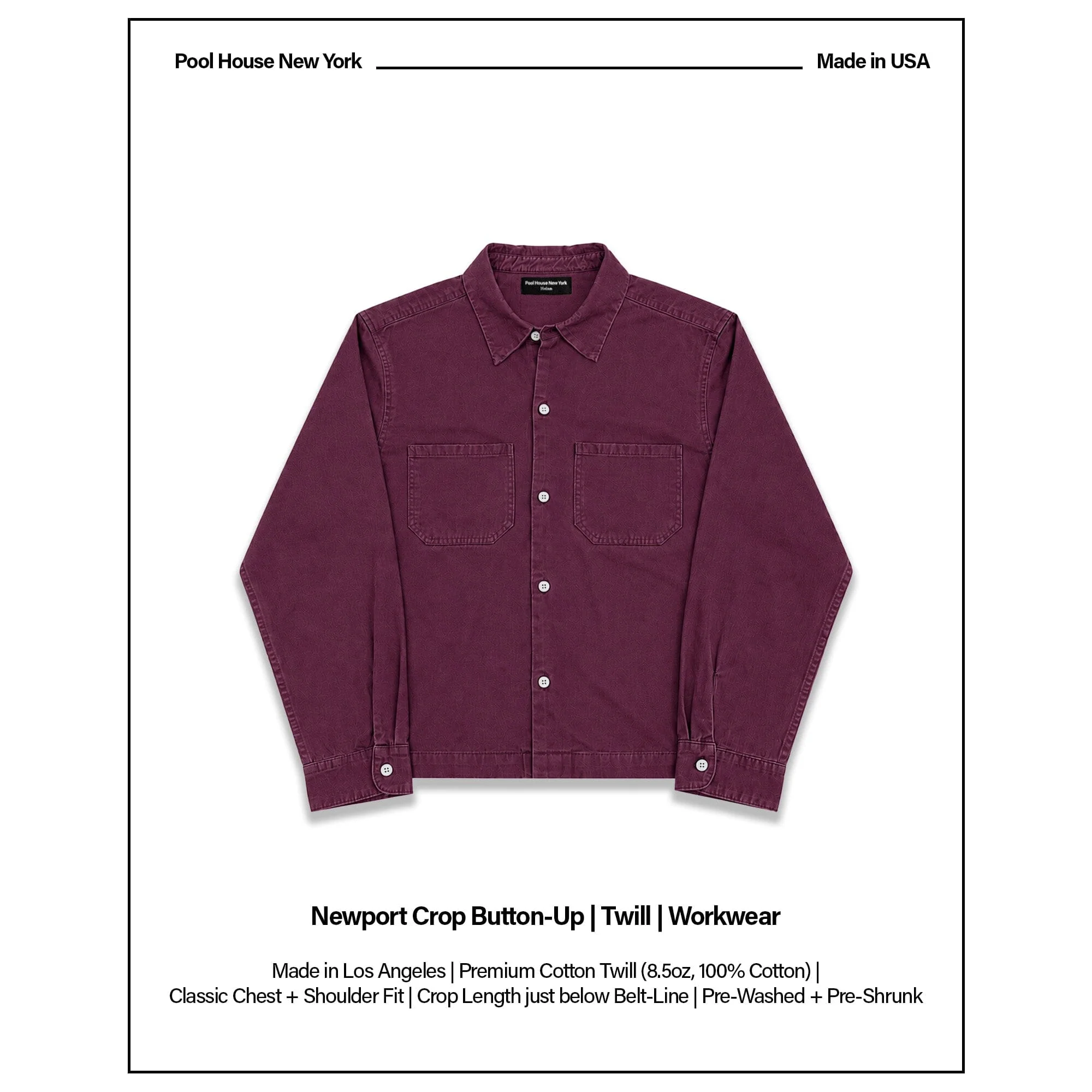 Newport Crop Button-Up II | Twill | Workwear - Image 2