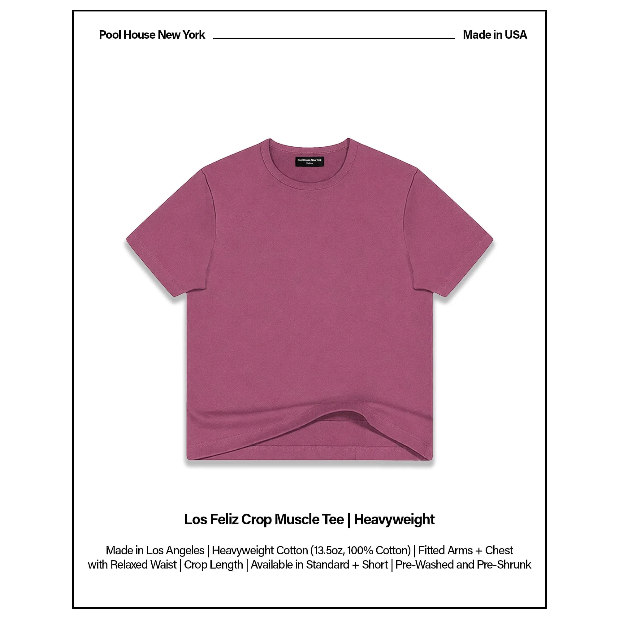 Los Feliz Crop Muscle Tee II | Heavyweight | 13.5oz - Image 2